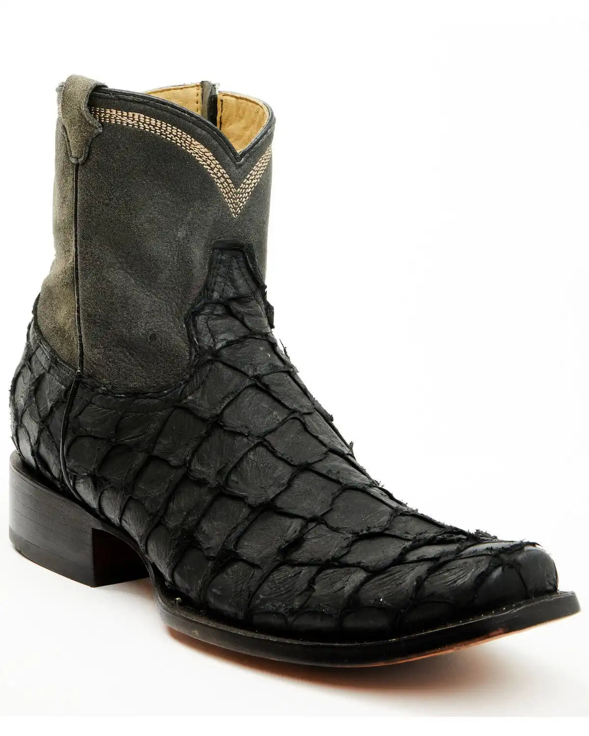 Corral Men's Exotic Pirarucu Western Ankle Boots - Square Toe
