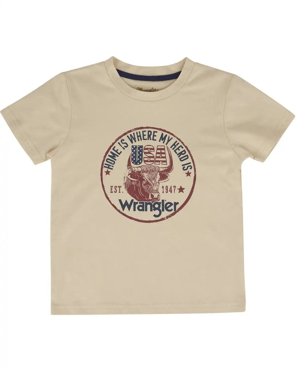 Wrangler Toddler Boys' Herd USA Short Sleeve Graphic T-Shirt
