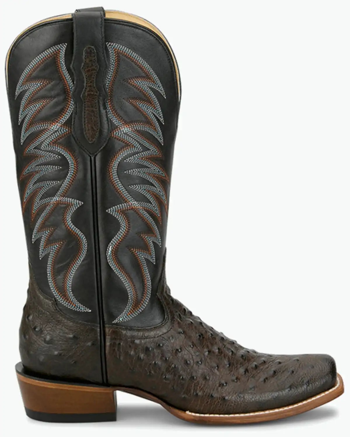 Tony Lama Men's Ranchero Tyler Exotic Ostrich Western Boots - Square Toe