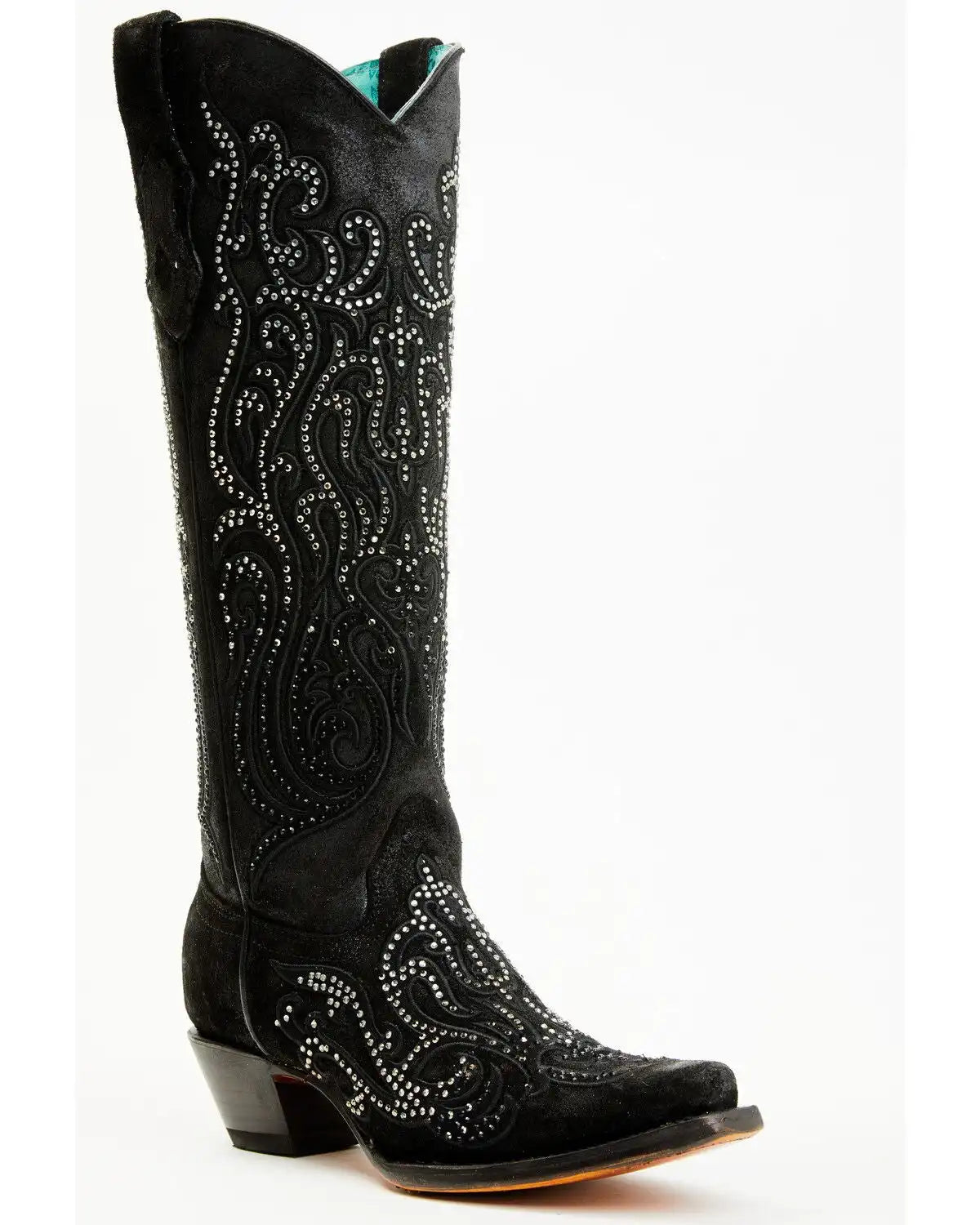 Corral Women's Crystal Embroidered Tall Western Boots - Snip Toe