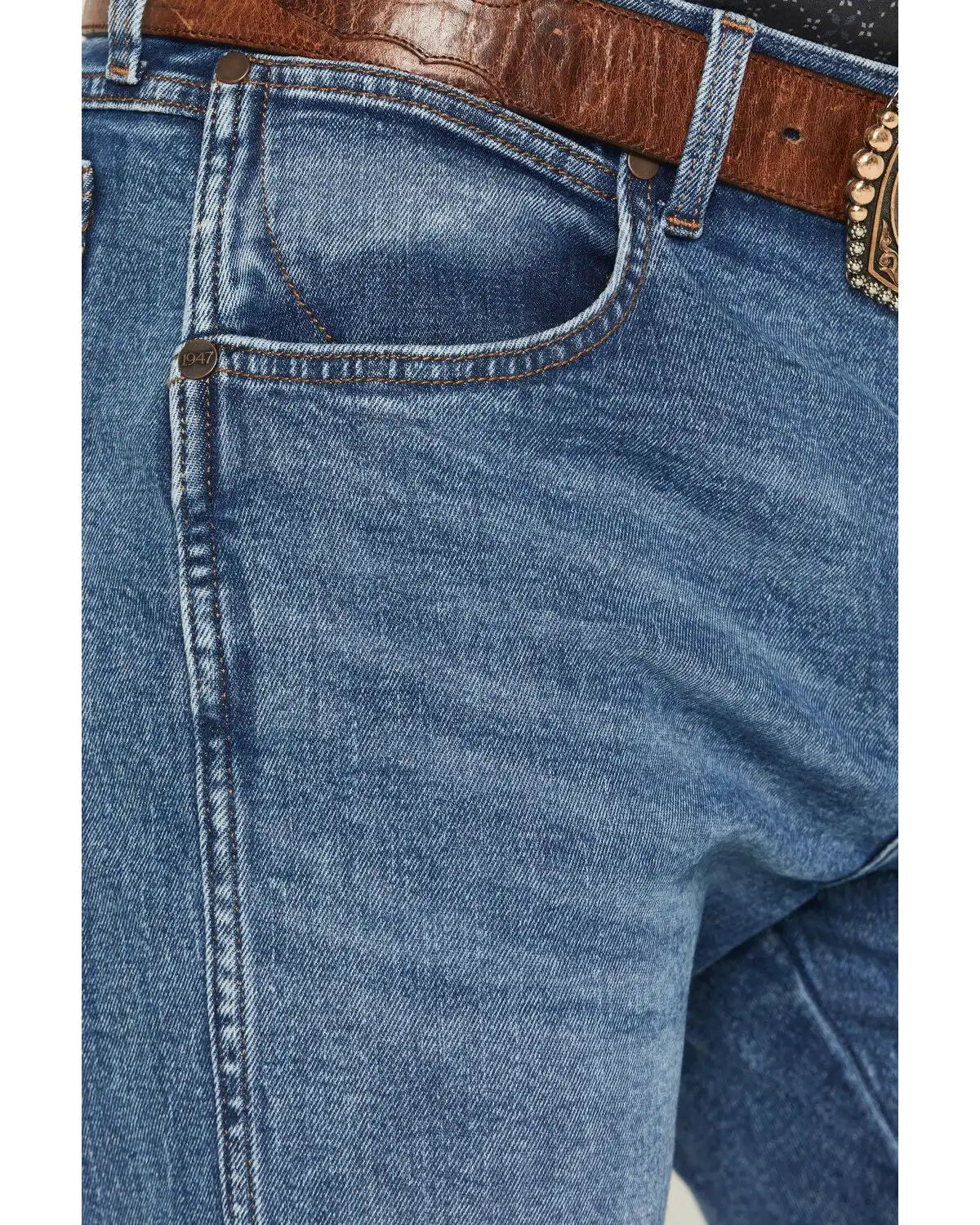 Wrangler Retro Men's 77MWZ Gunter Medium Wash Slim Bootcut Stretch Denim Jeans
