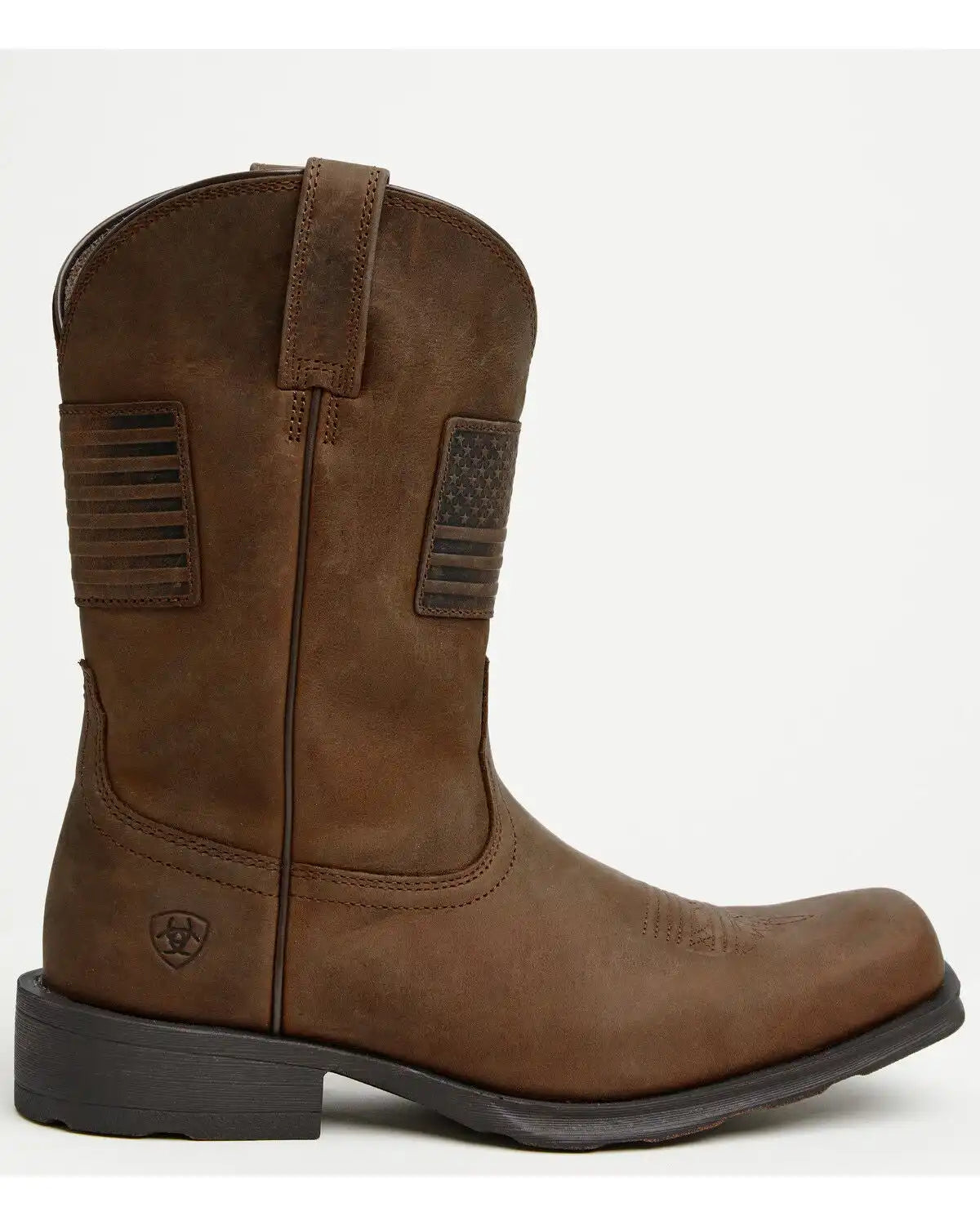 Ariat Men’s Rambler Patriot Distressed Western Performance Boots – Square Toe