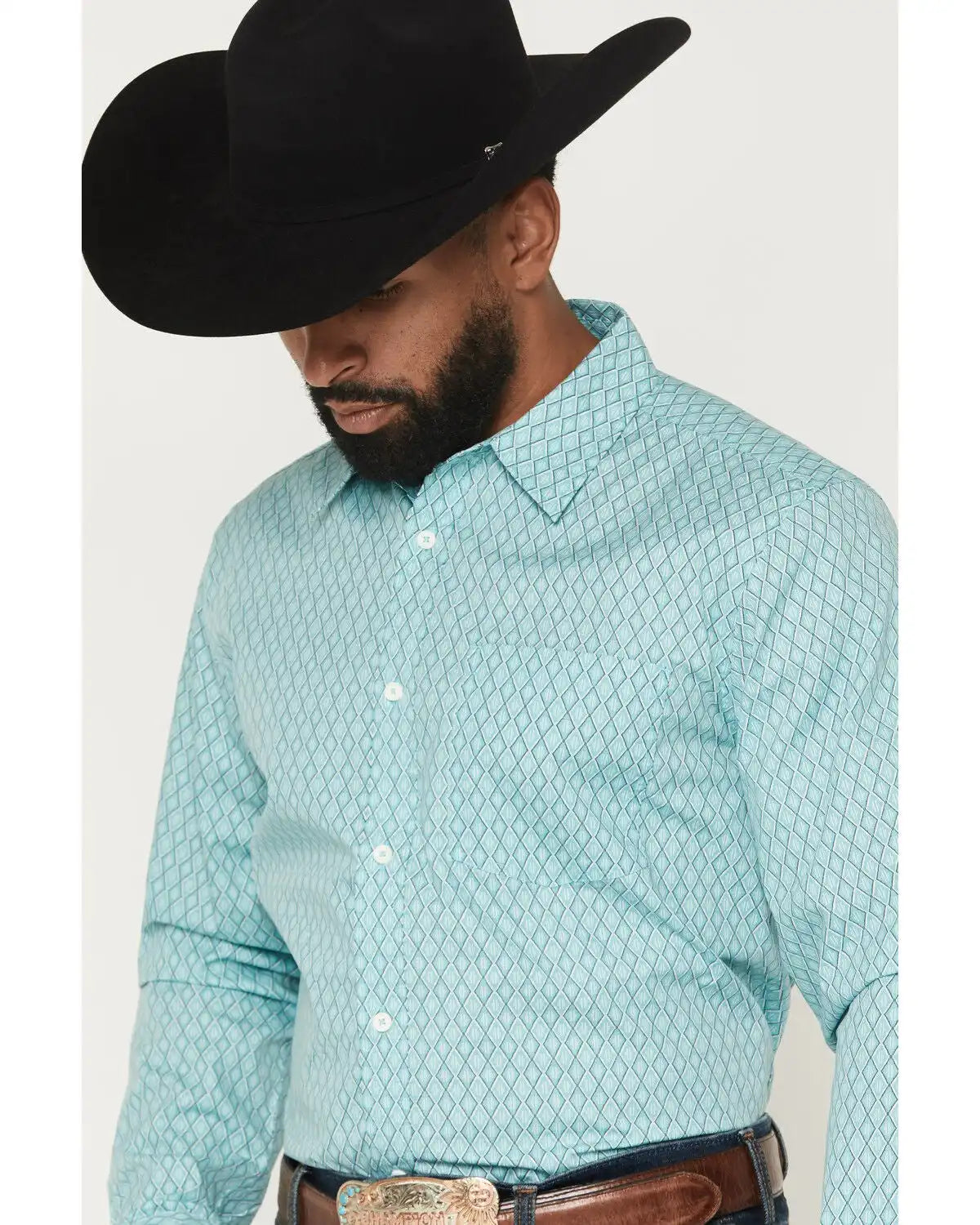 Gibson Trading Co Men's River Flow Medallion Print Long Sleeve Button-Down Western Shirt - Tall