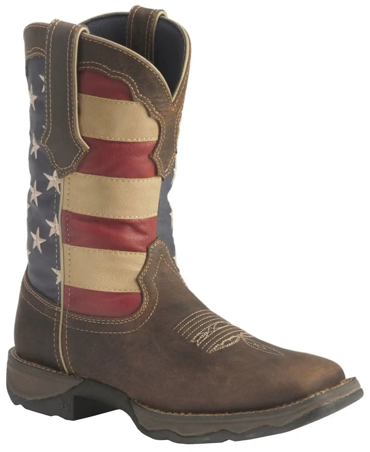 Durango Lady Rebel American Flag Western Performance Boots - Broad Square Toe