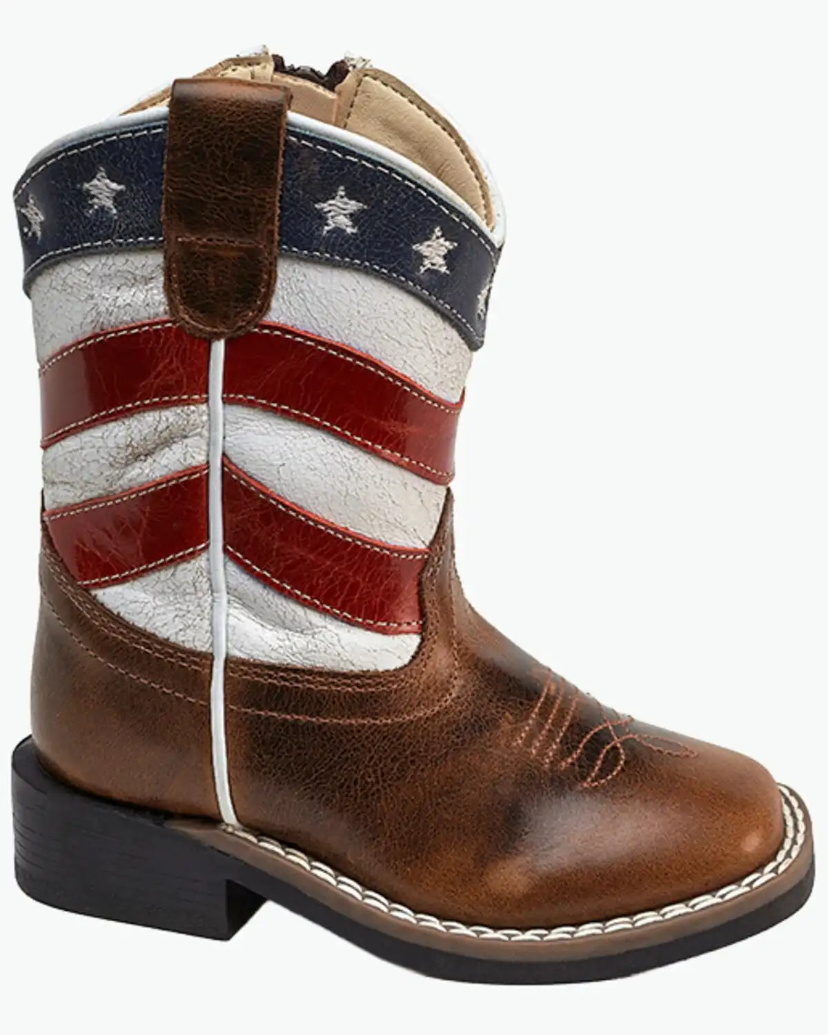 Old West Toddler Boys' Americana Western Boots - Broad Square Toe