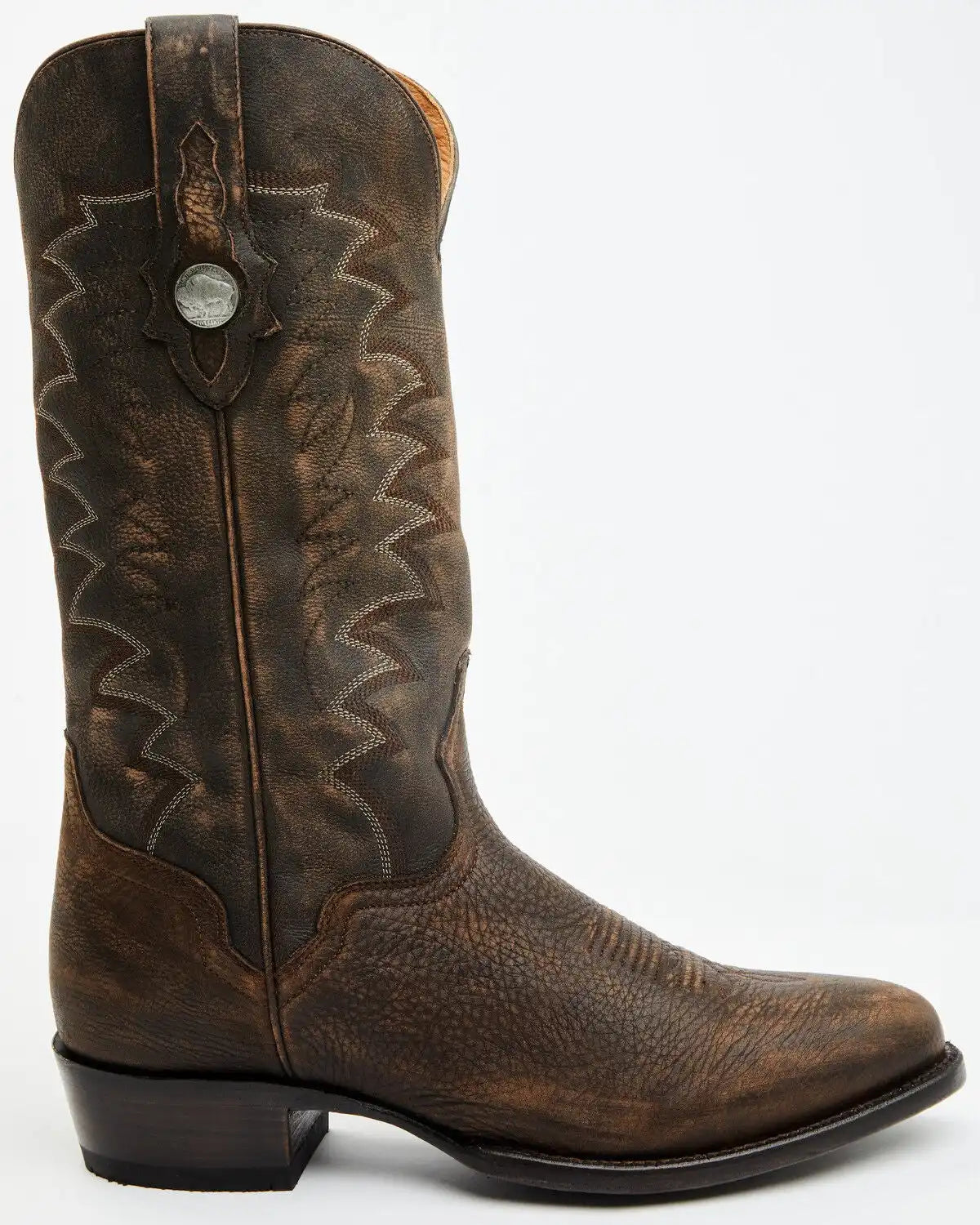 El Dorado Men's Bison Western Boots - Round Toe