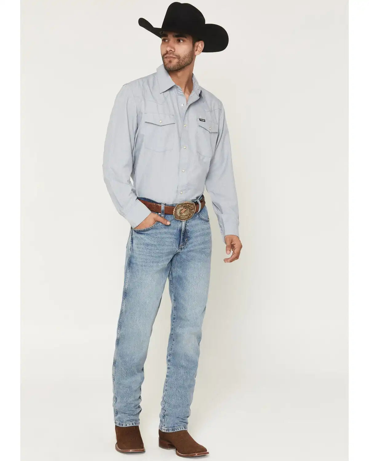 Wrangler Retro Men's 88MWZ Medium Wash Slim Straight Stretch Denim Jeans