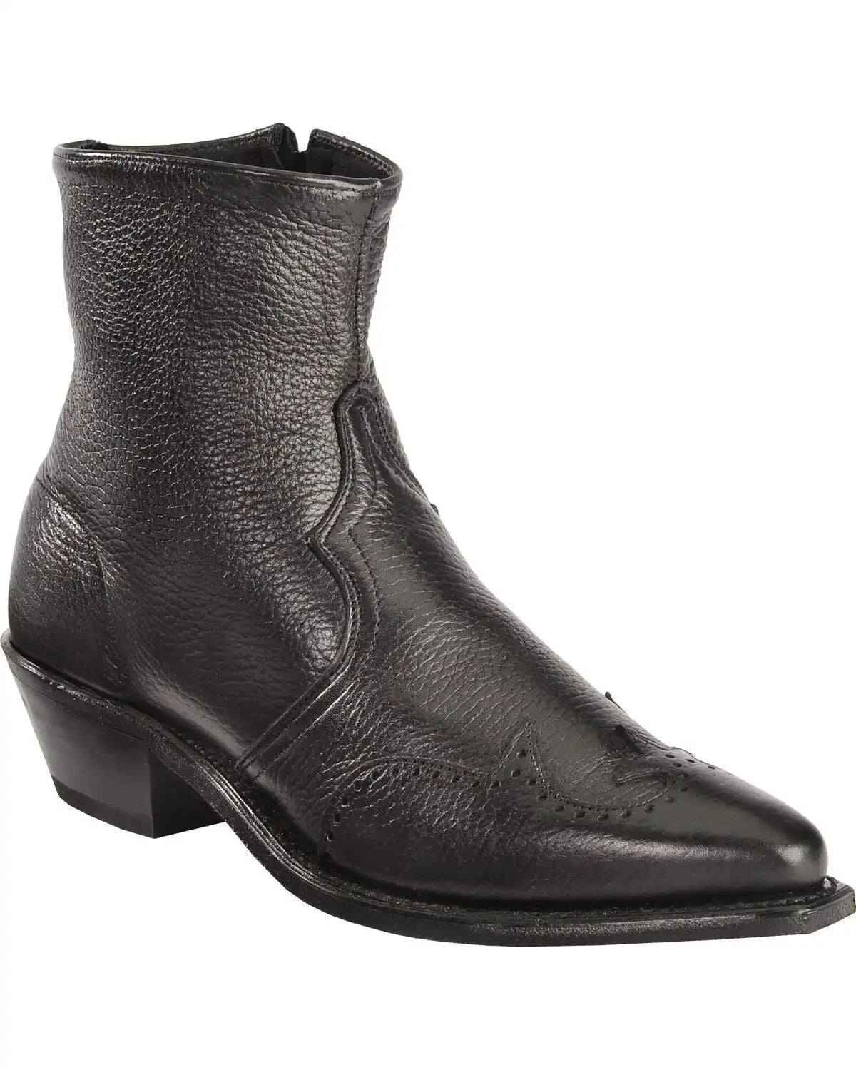 Abilene Western Wingtip Zipper Boots - Snip Toe