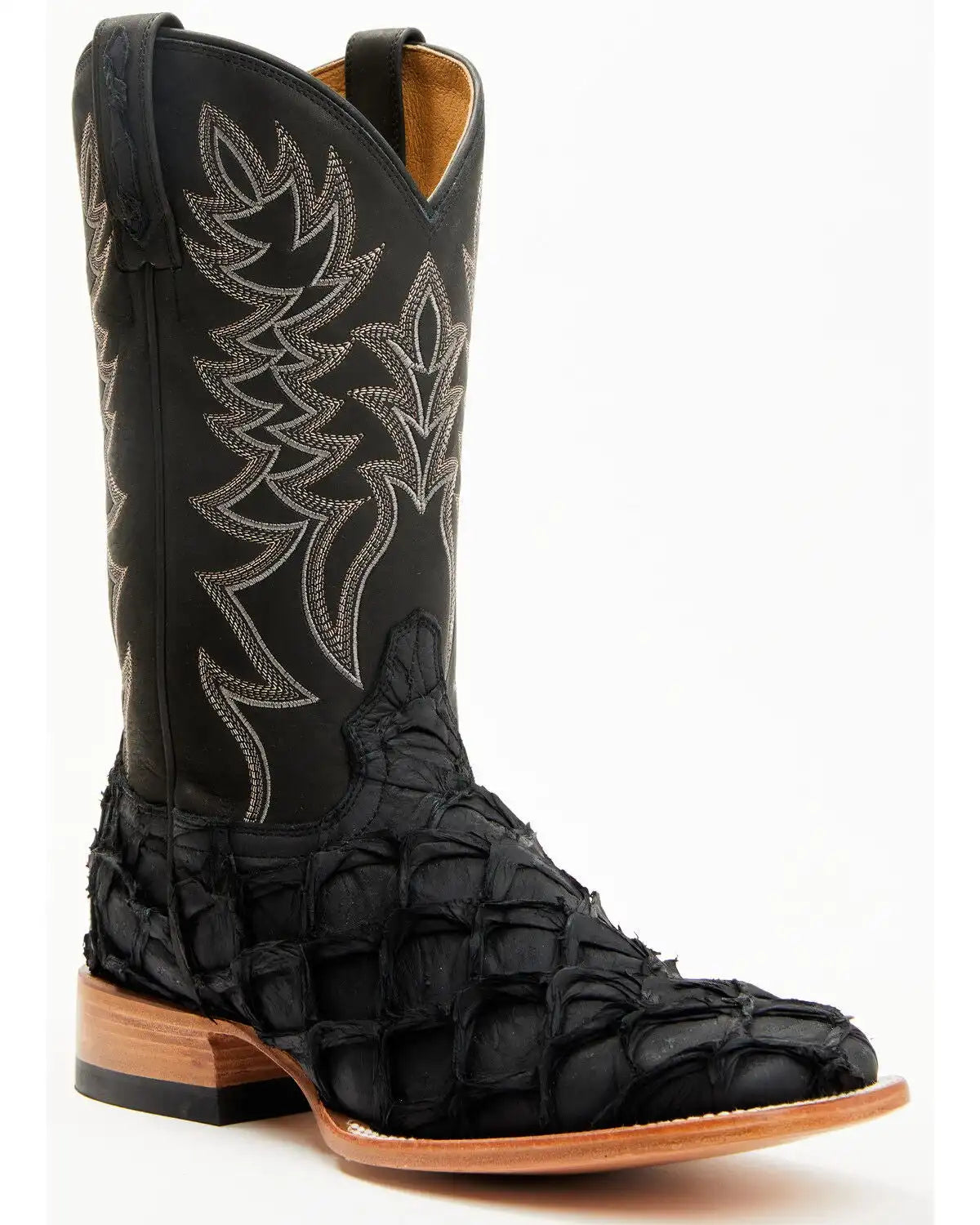 Cody James Men's Exotic Pirarucu Western Boots - Broad Square Toe