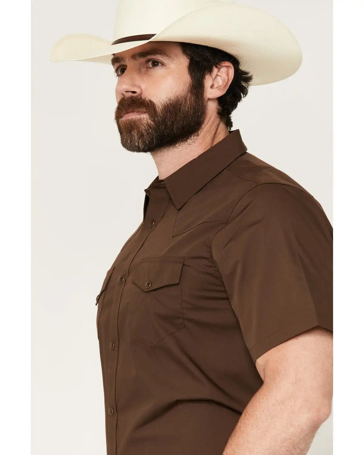 Gibson Trading Co Men's Solid Short Sleeve Snap Western Shirt