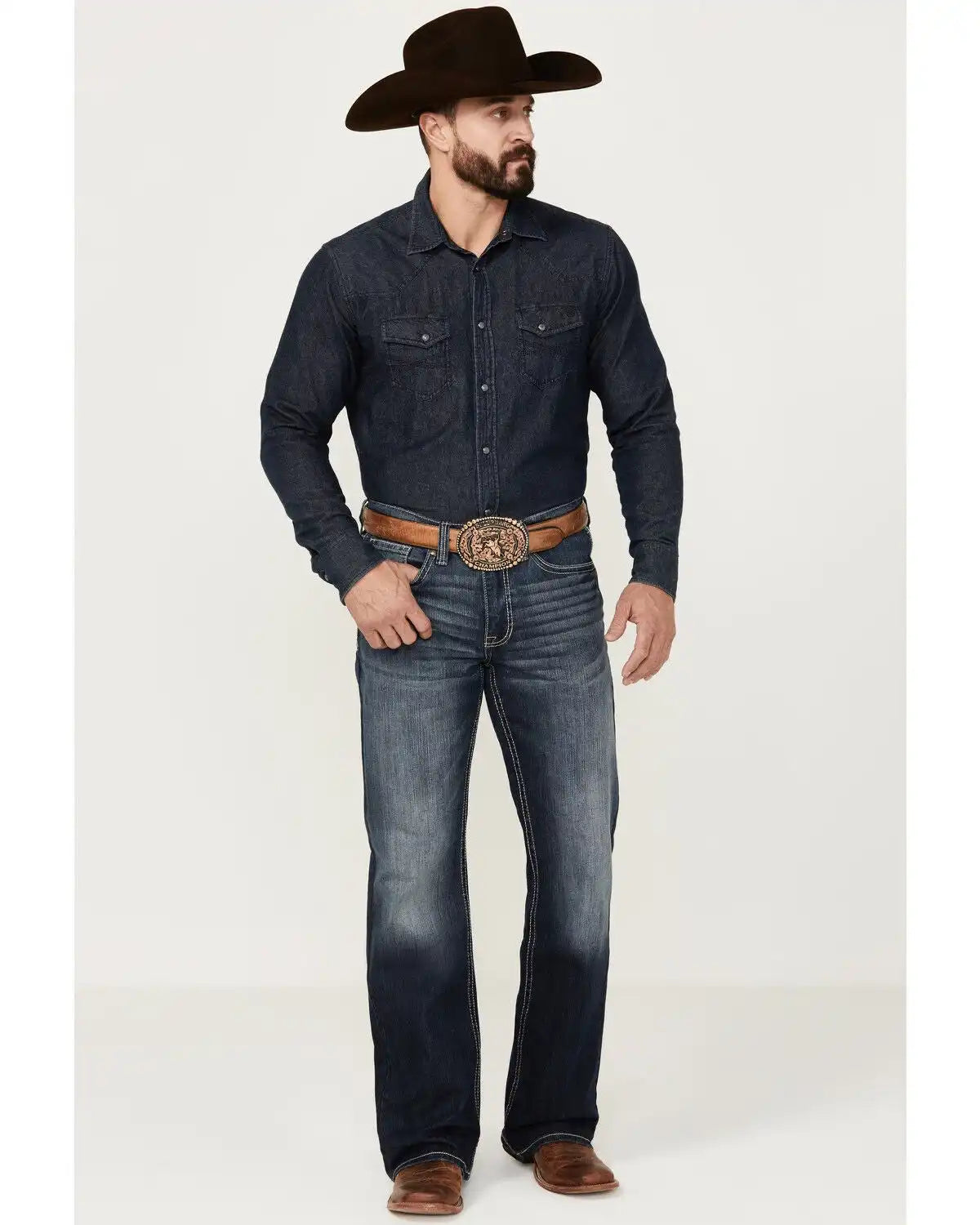 Cody James Men's Moonlight Wash Duke Relaxed Bootcut Stretch Denim Jeans