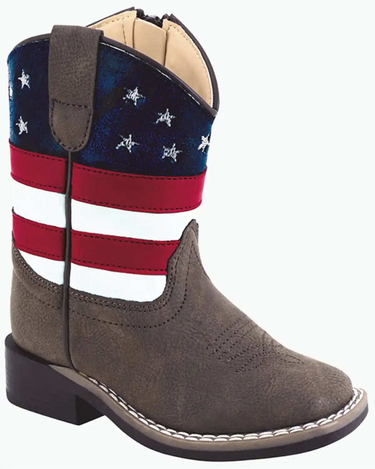 Old West Toddler Boys' Patriotic Western Boots - Broad Square Toe
