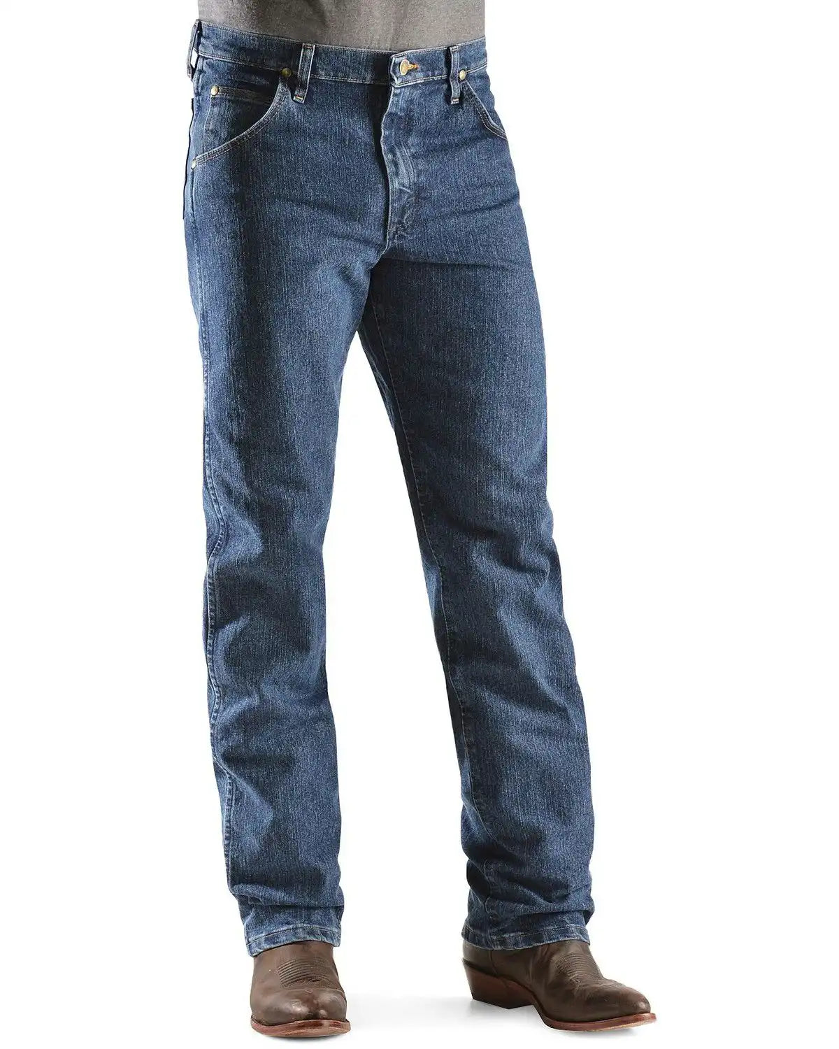 Wrangler Men's Premium Performance Advanced Comfort Mid Stone Jeans - Big & Tall