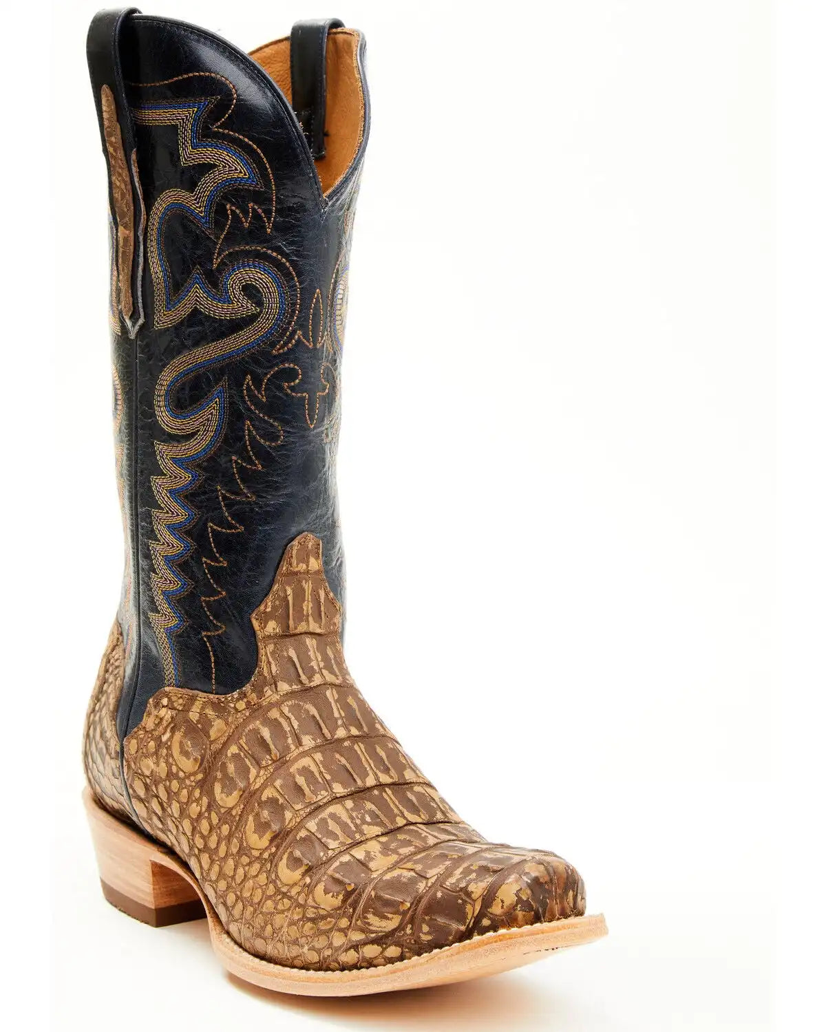 El Dorado Men's Exotic American Alligator Western Boots - Square Toe