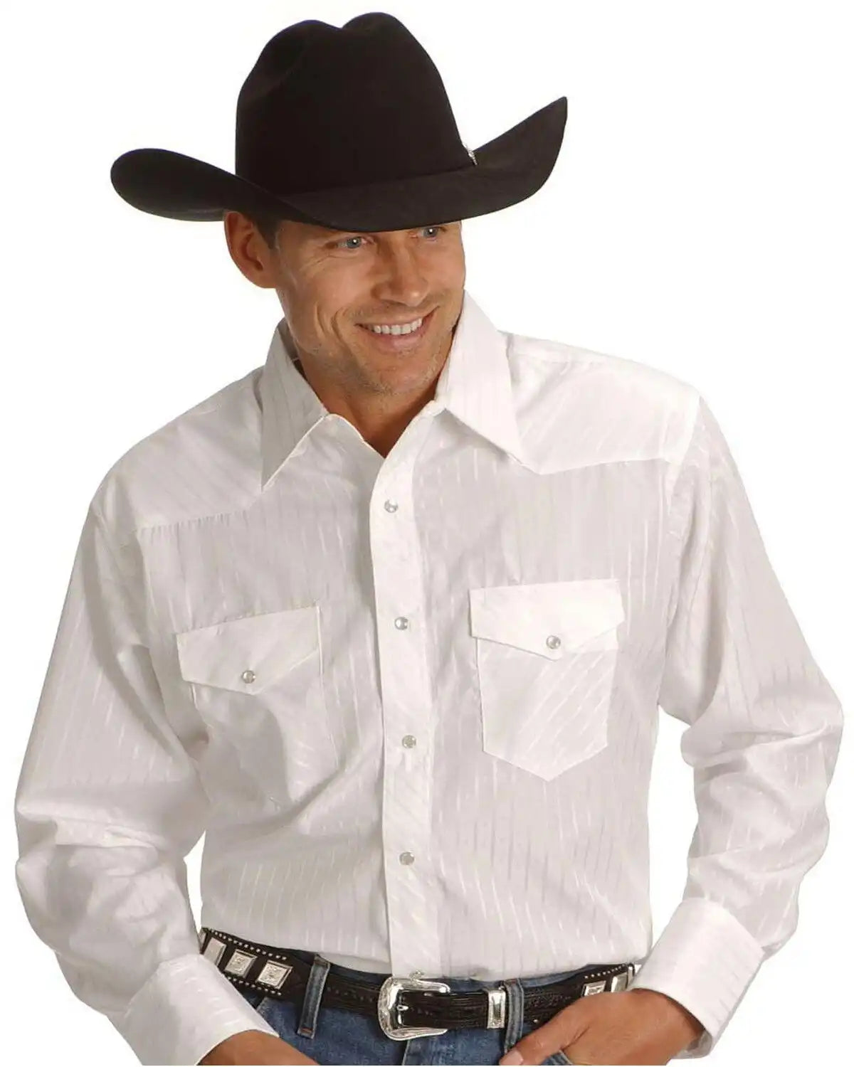 Wrangler Men's Tonal Long Sleeve Snap Western Shirt