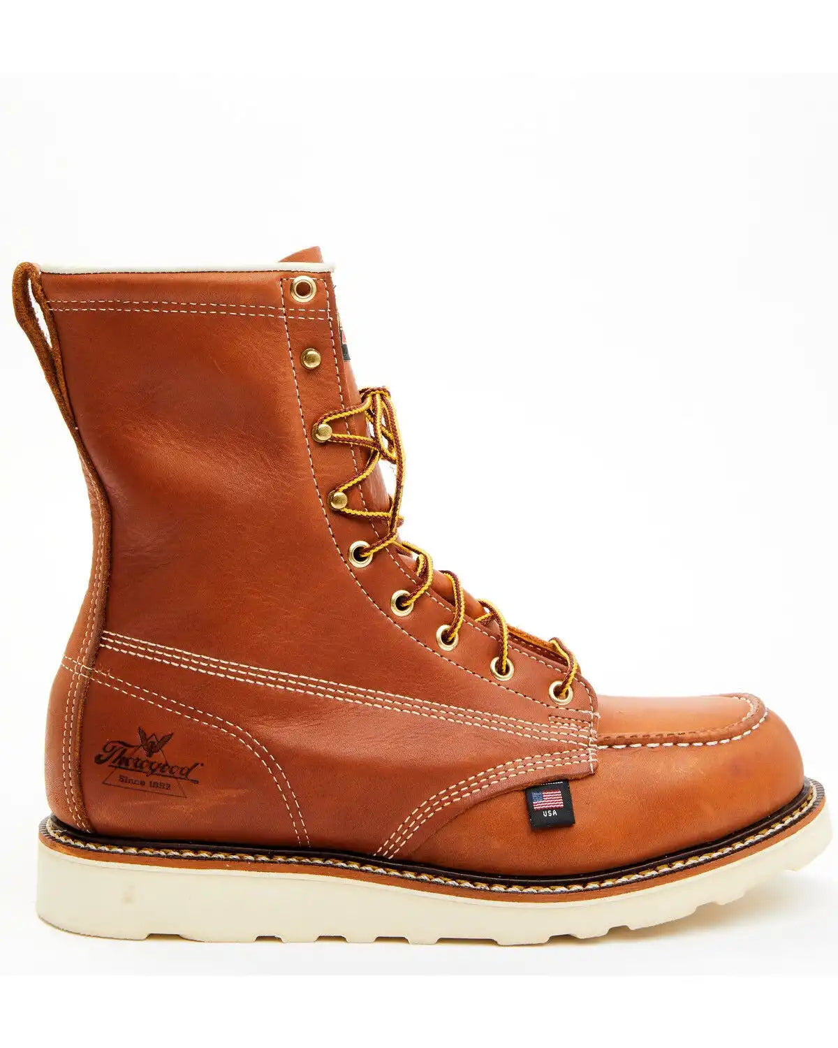 Thorogood Men's 8" American Heritage USA Wedge Work Boots - Steel Toe
