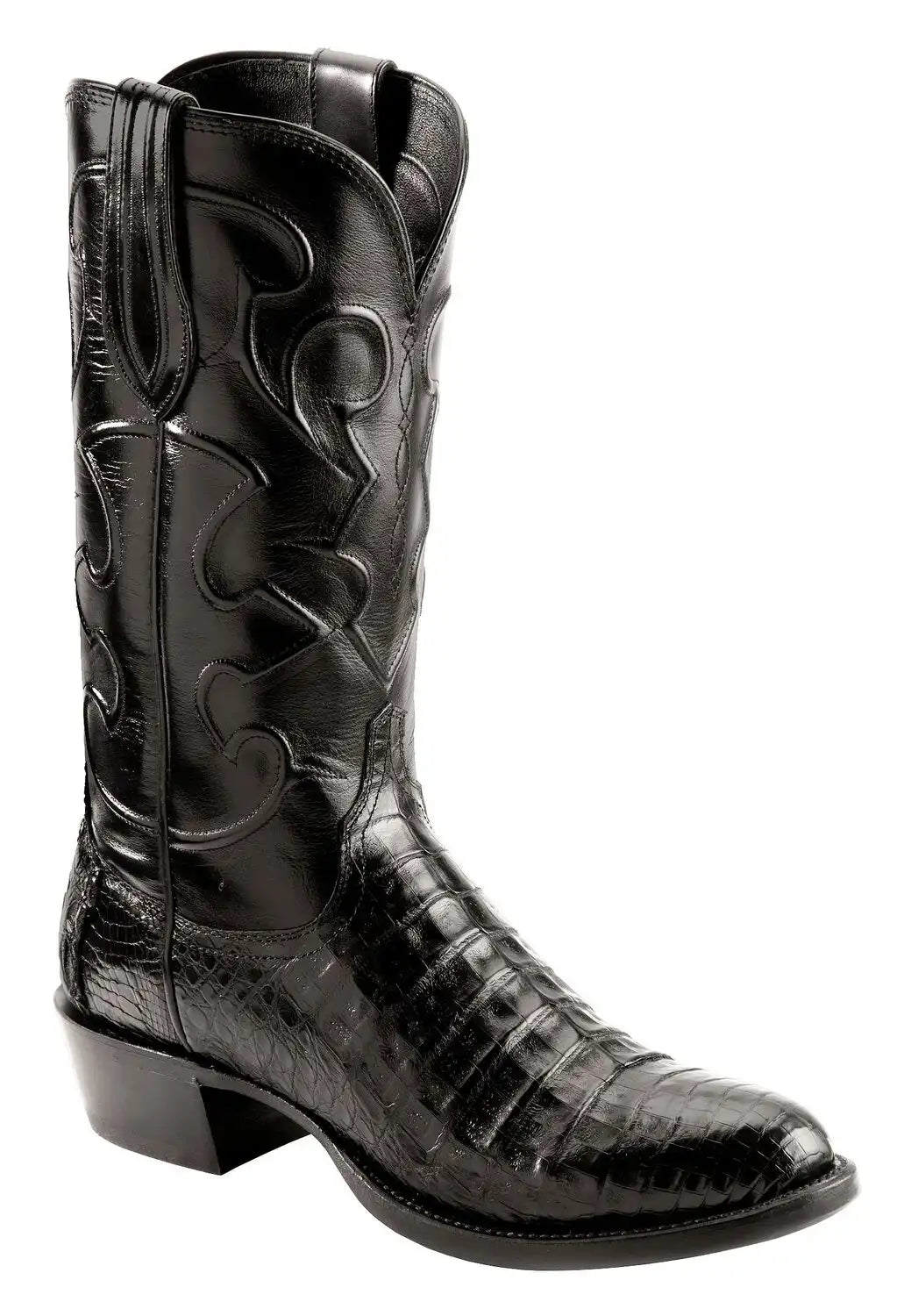 Lucchese Men's 1883 Exotic Caiman Belly Tall Western Boots - Round Toe