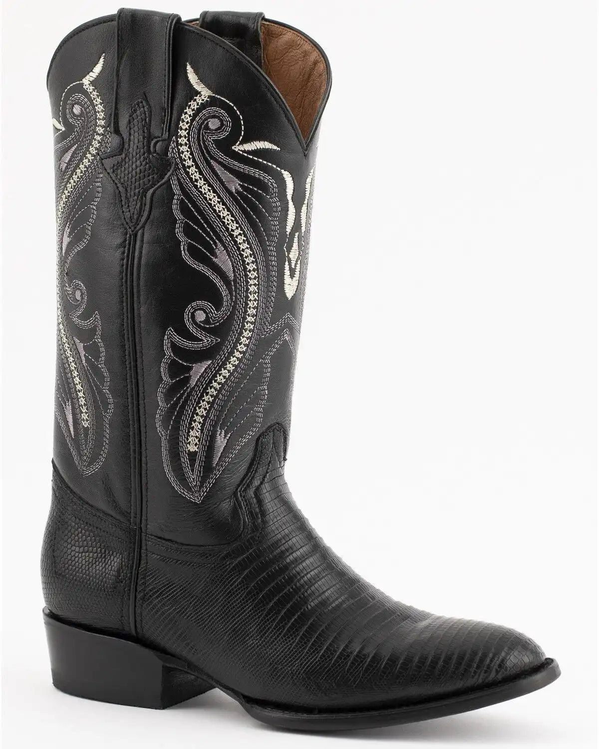 Ferrini Men's Exotic Teju Lizard Western Boots - Round Toe