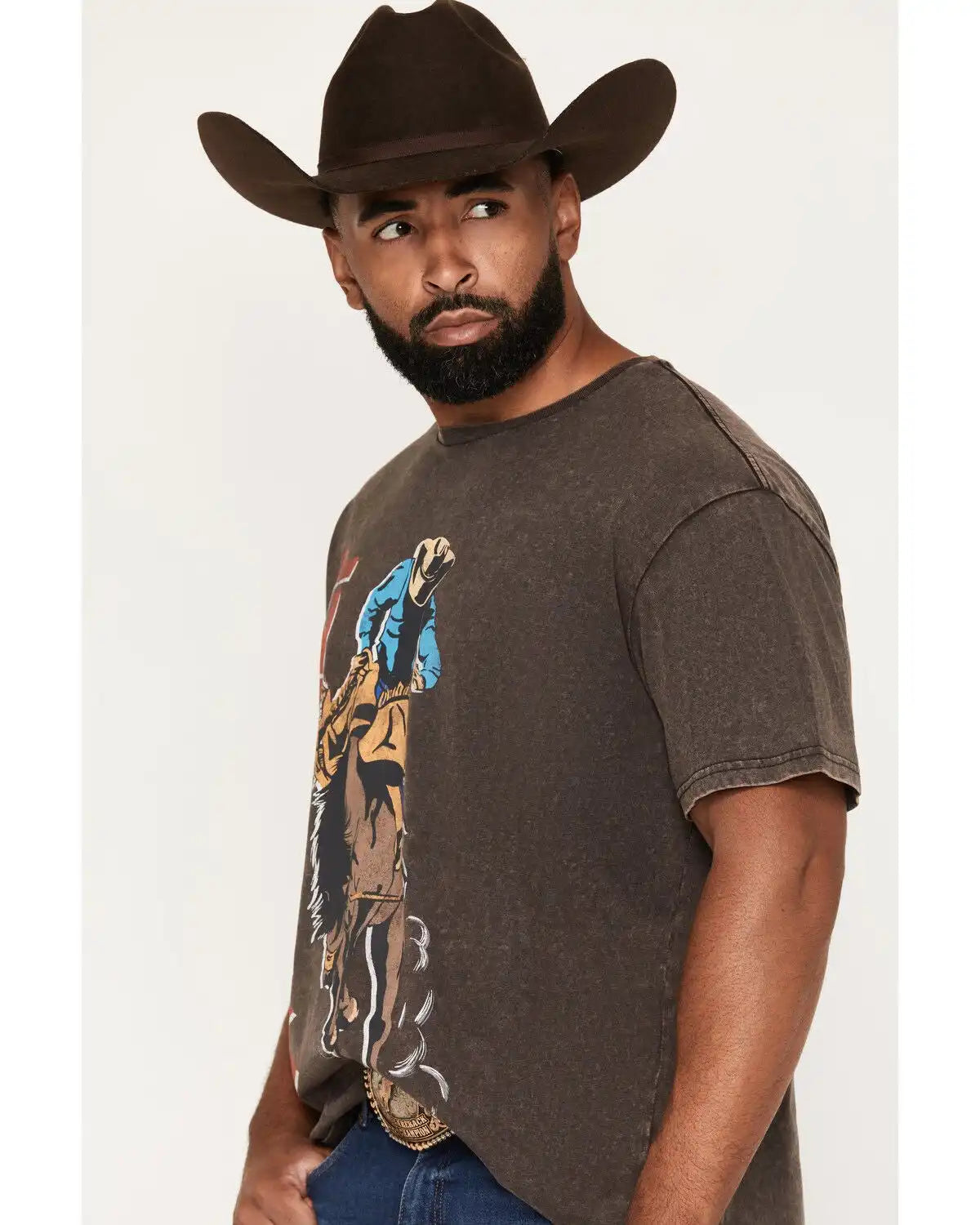 Wrangler Men's Wild Ride Vintage Fit Logo Short Sleeve Graphic T-Shirt