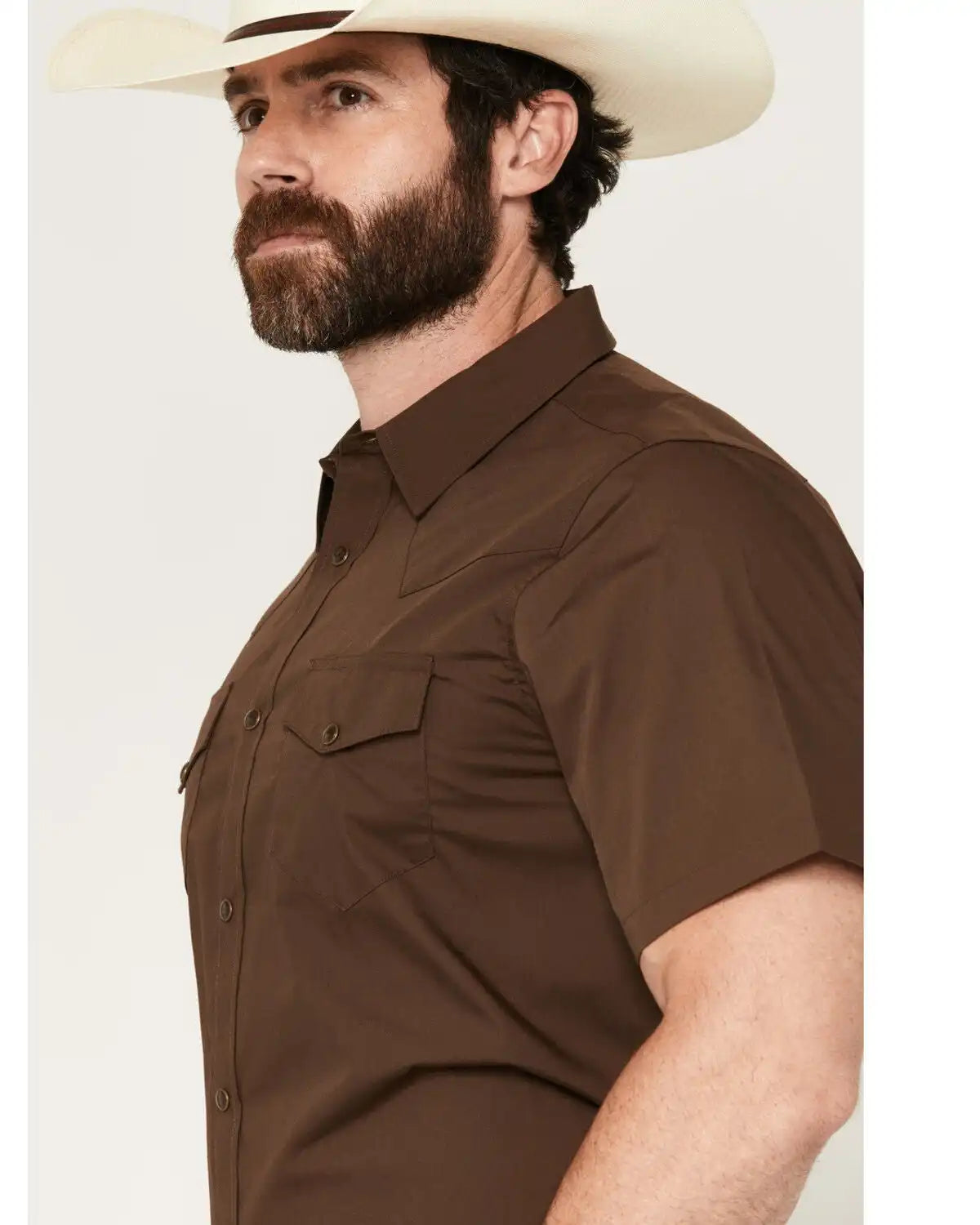 Gibson Trading Co Men's Solid Short Sleeve Snap Western Shirt - Big