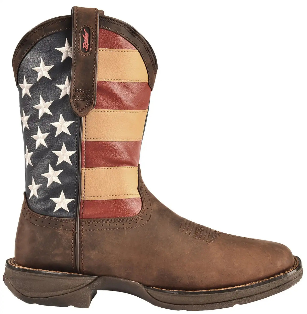 Durango Men's Rebel American Flag Western Boots - Broad Square Toe