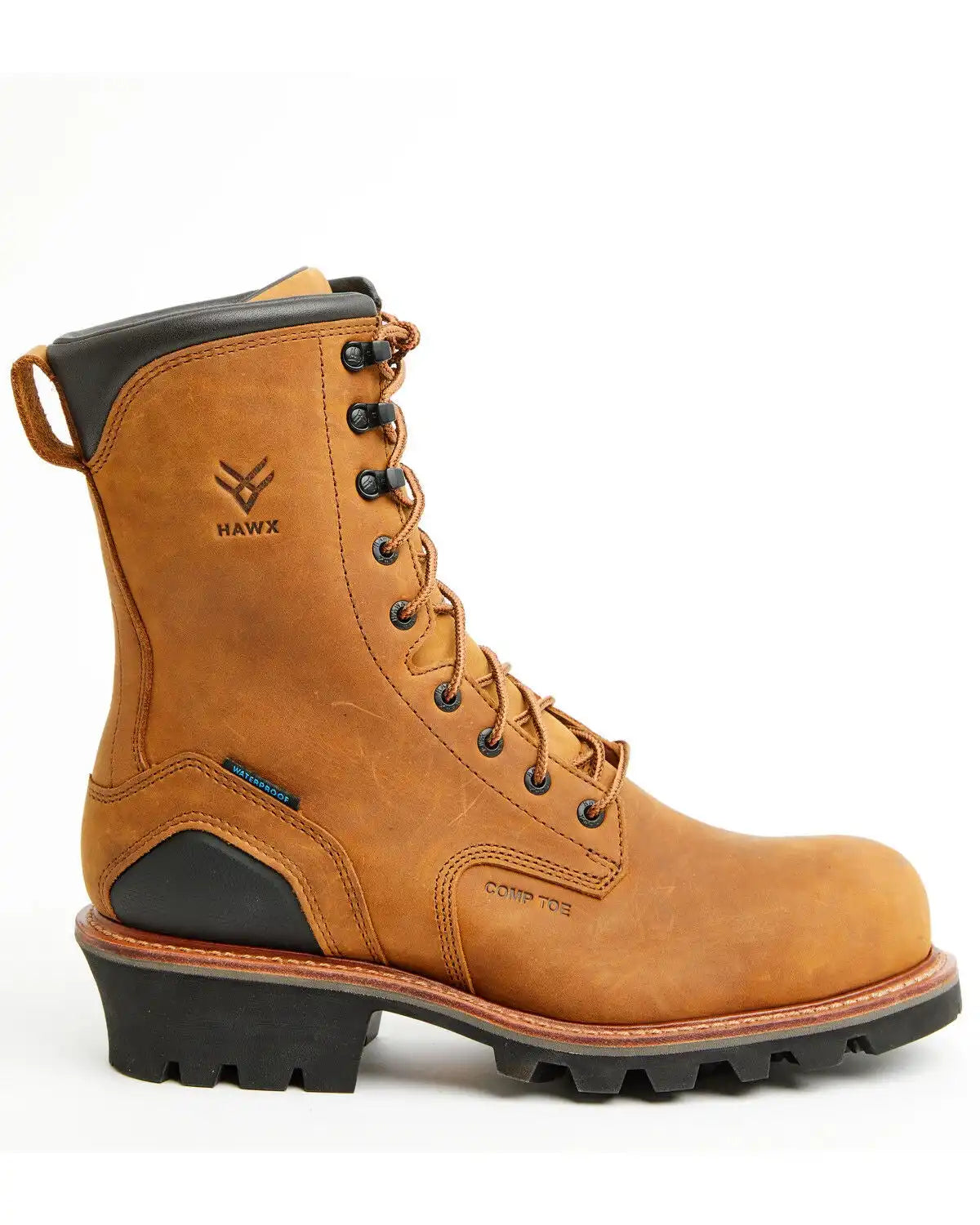 Hawx Men's 9" Logger Lace-Up Waterproof Work Boot - Composite Toe