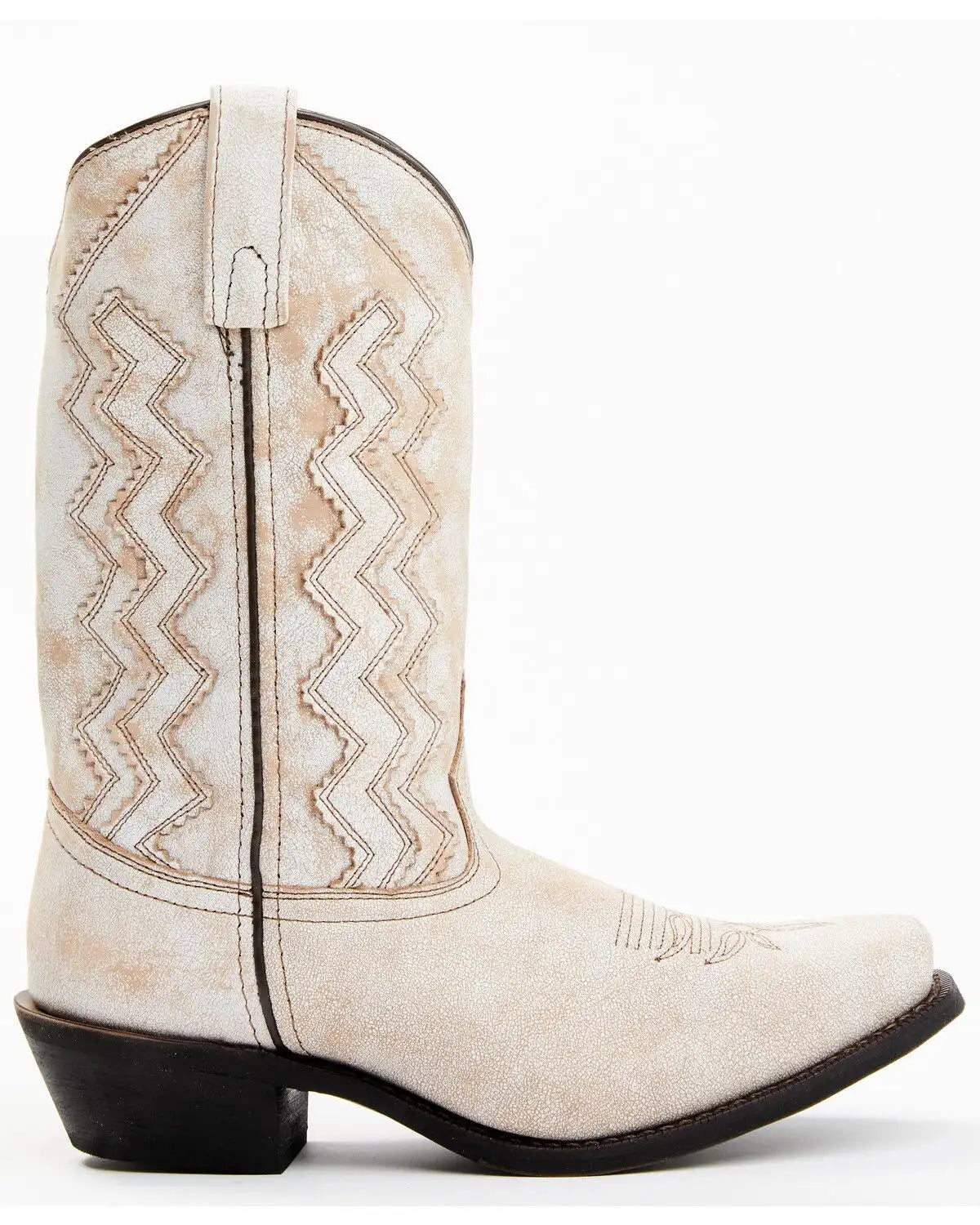 Laredo Women's Rustic Bone Overlay Western Boots - Square Toe