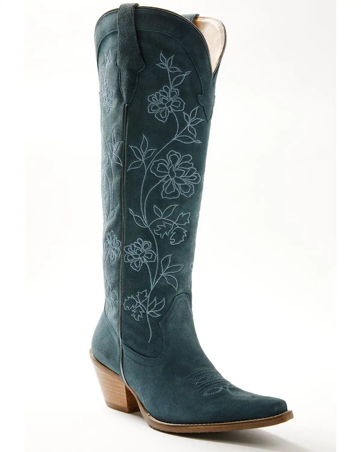 Shyanne Women's Flora Suede Tall Western Boots - Snip Toe
