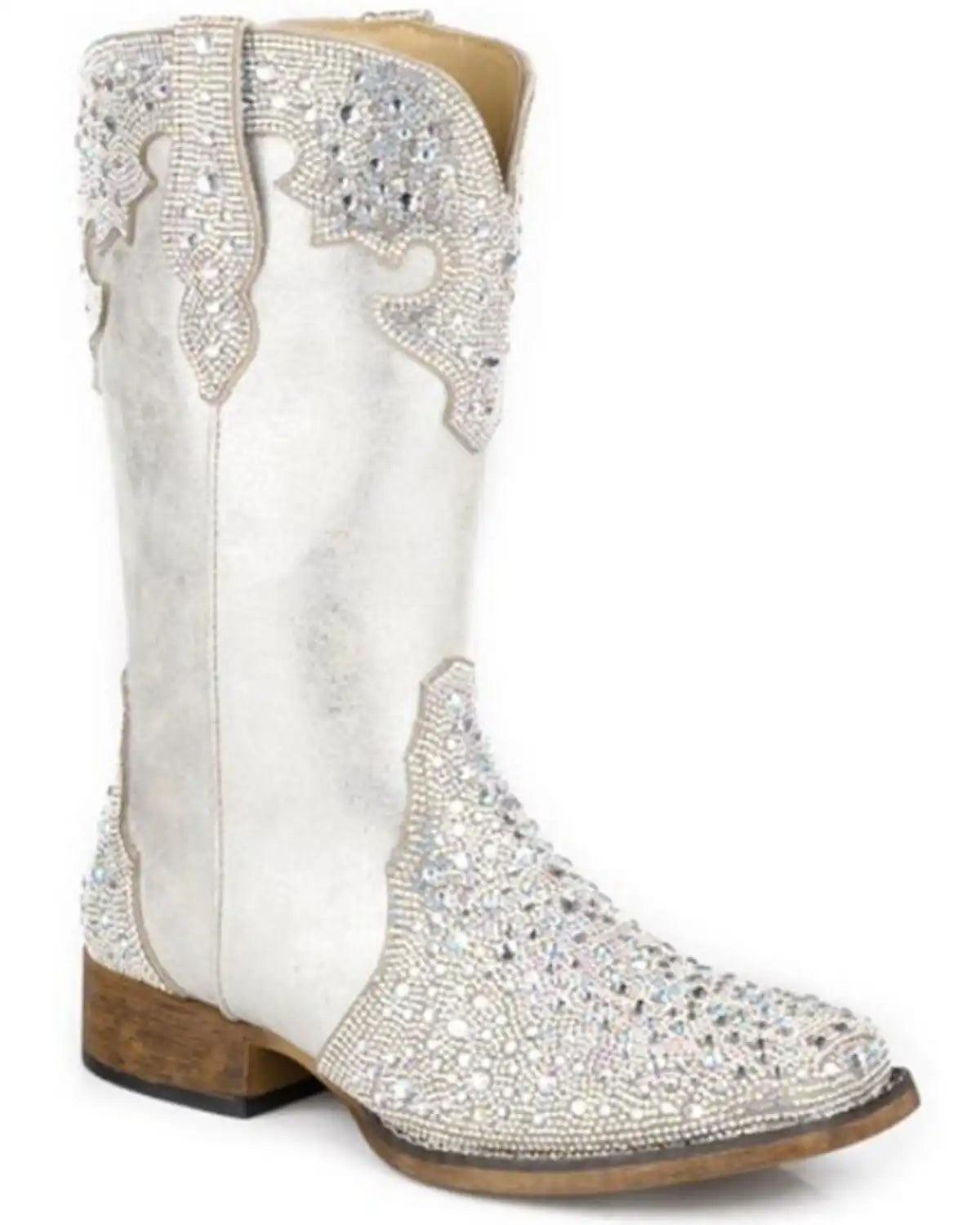Roper Women's Starlit Metallic Western Boots - Broad Square Toe