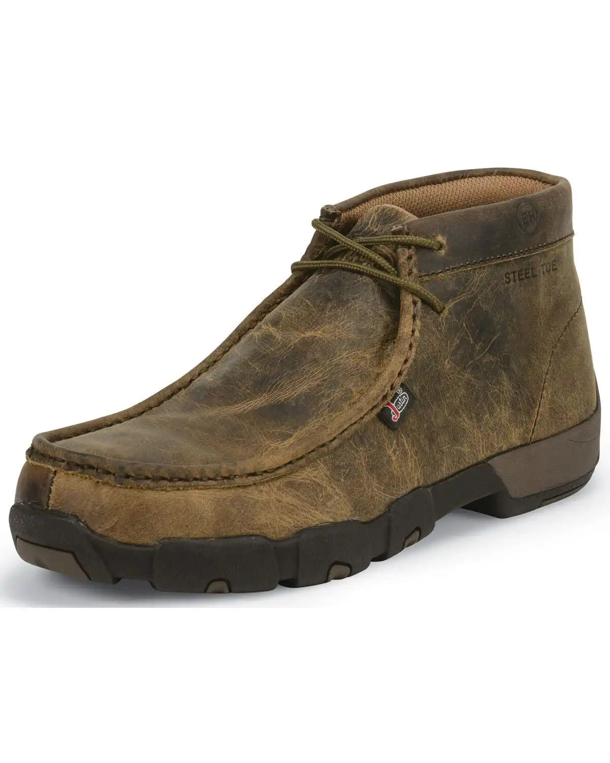 Justin Men's Cappie Electrical Hazard Driving Mocs - Steel Toe