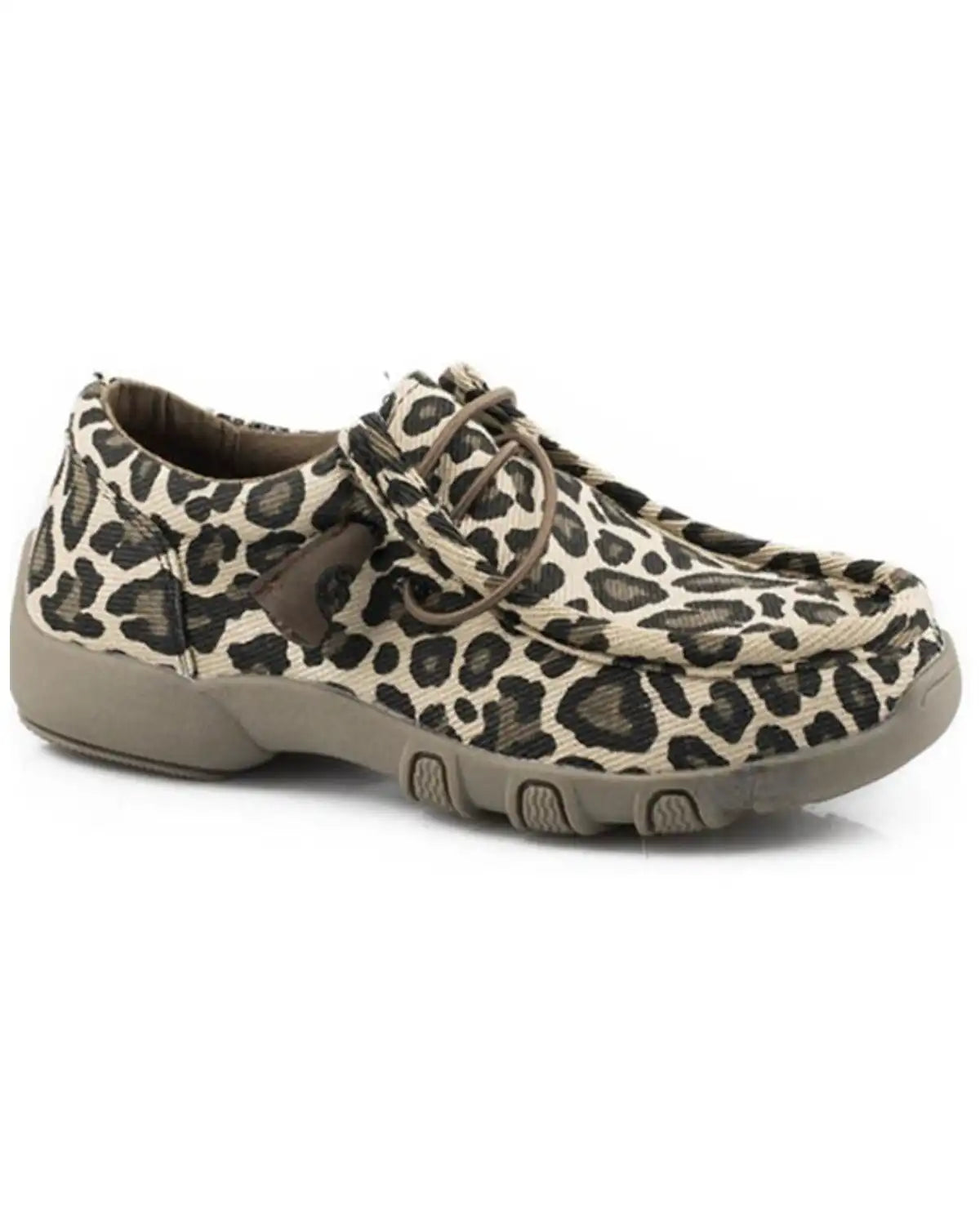 Roper Little Girls' Chillin Leopard Print Slip-On Casual Shoes - Moc Toe