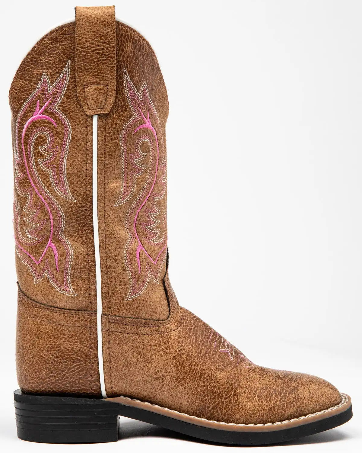 Shyanne Girls' Madison Faux Leather Western Boots - Square Toe