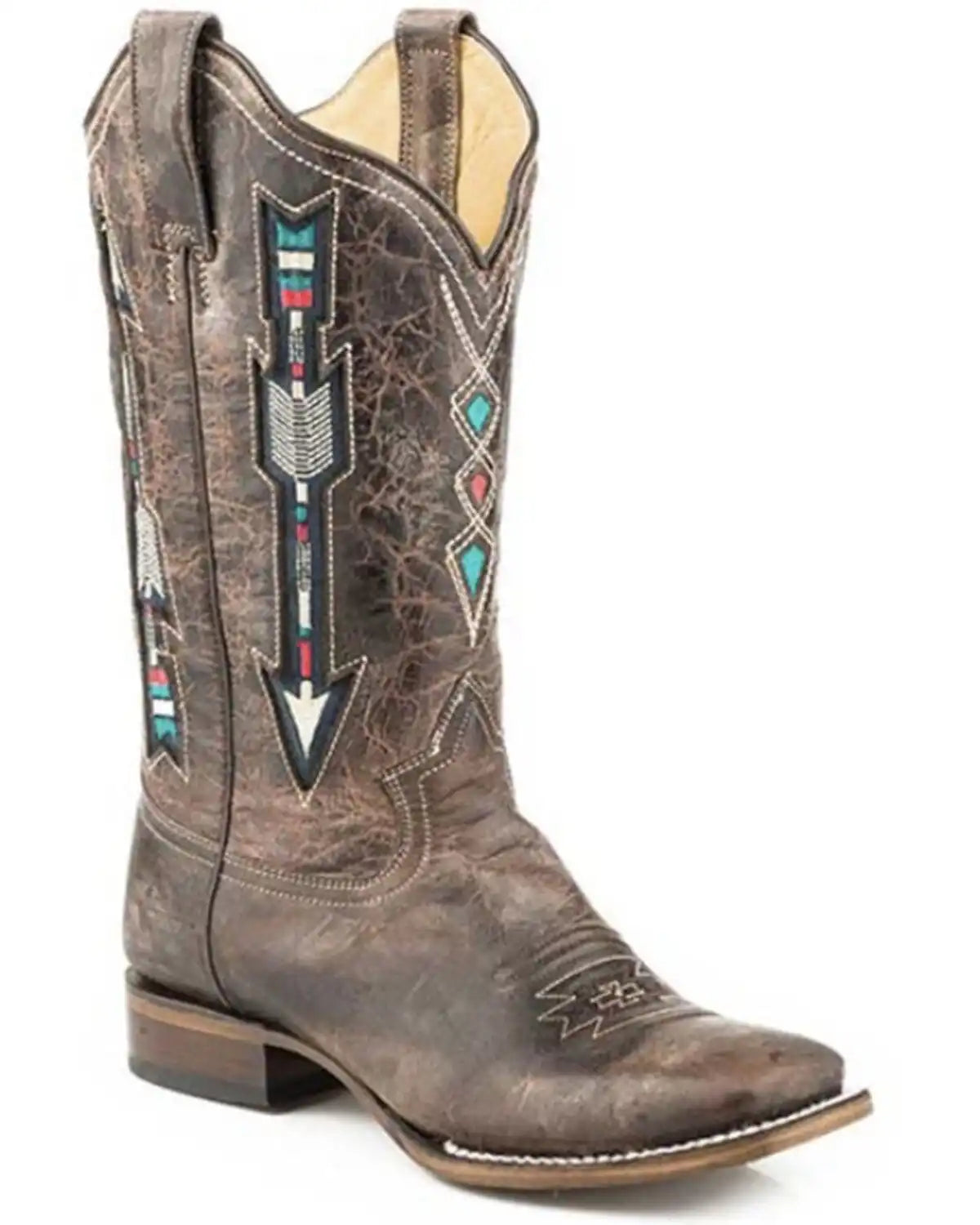 Roper Women's Arrows Square Western Boots - Broad Square Toe