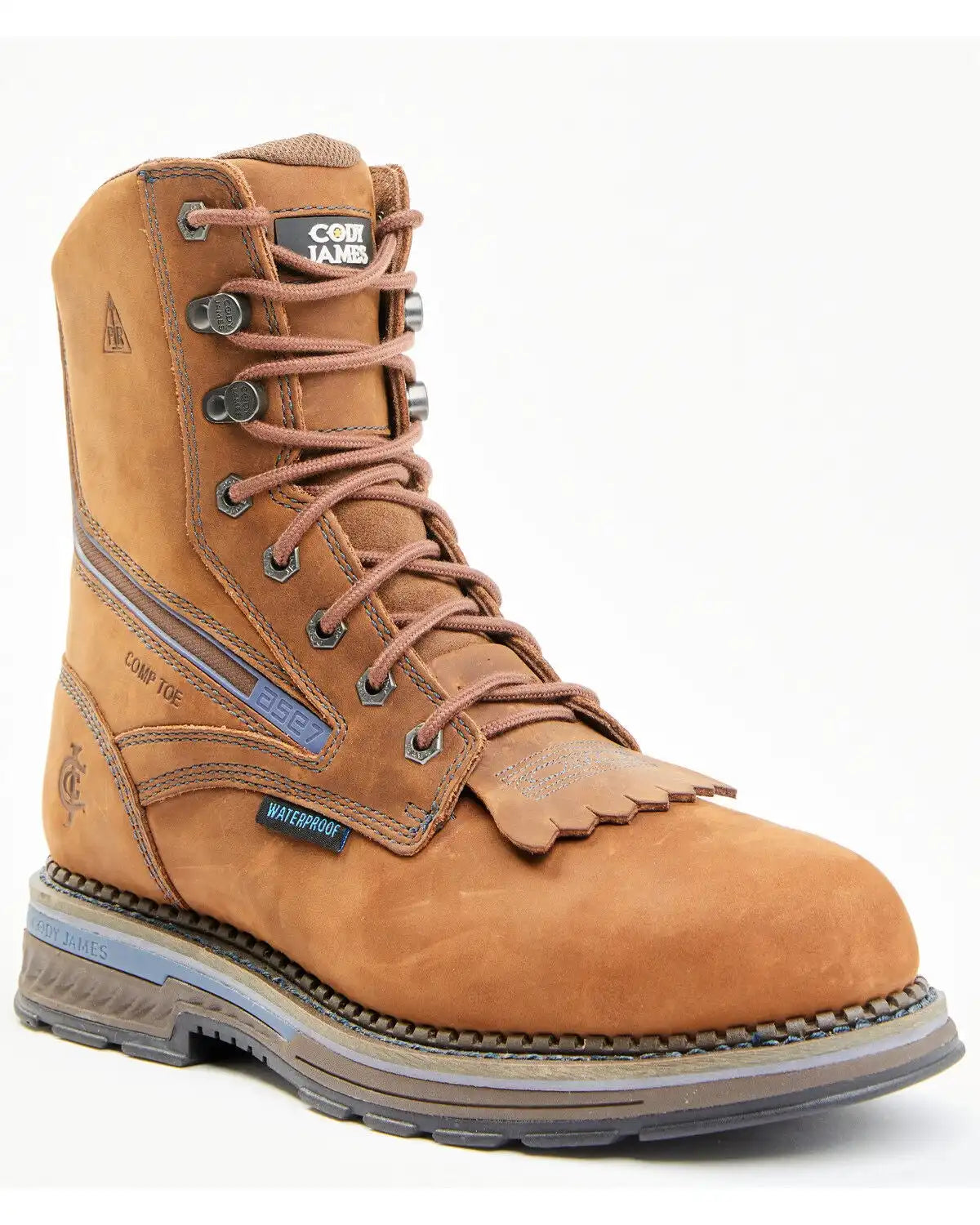 Cody James Men's 8" ASE7 Disruptor Lacer Waterproof Work Boots - Composite Toe