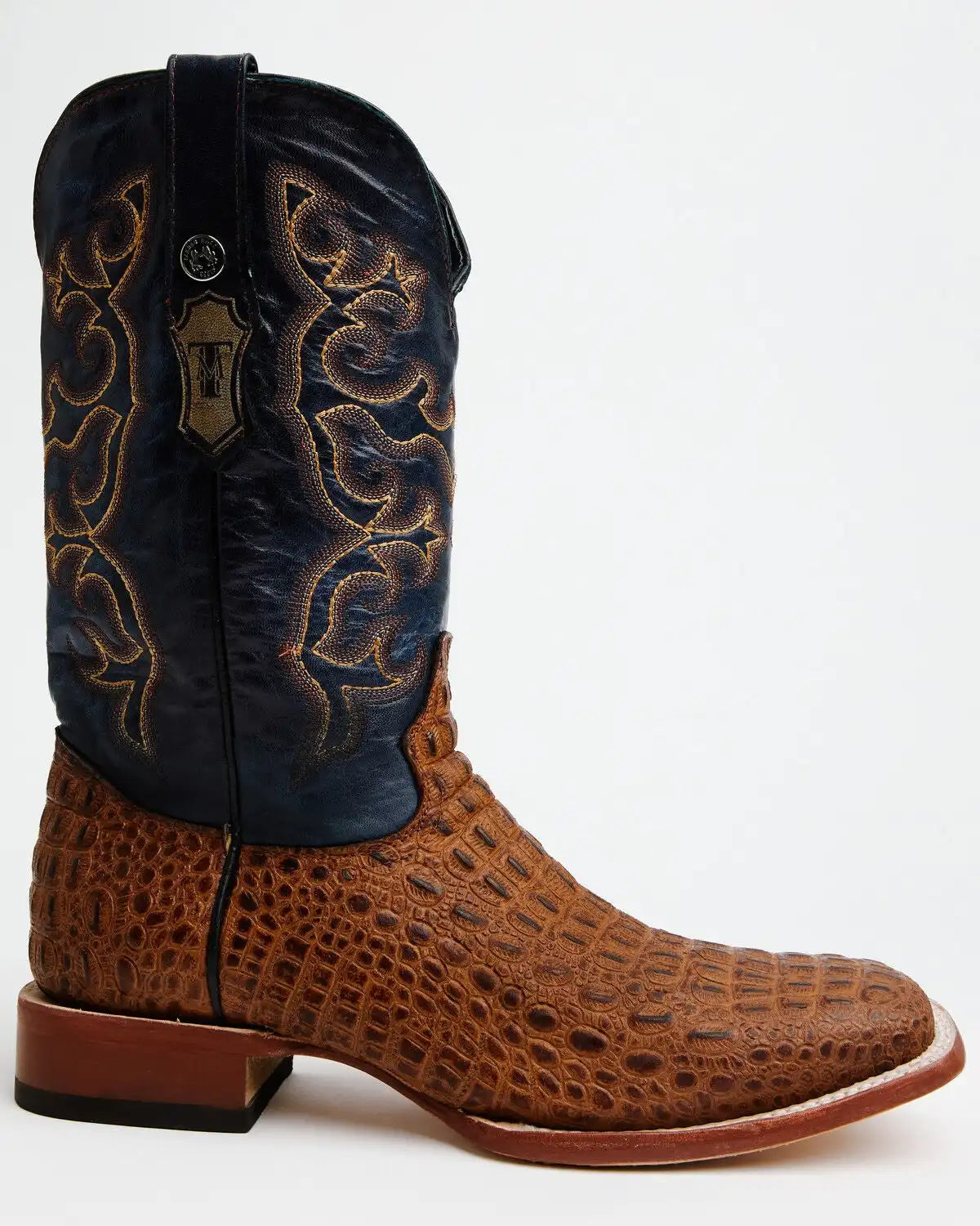 Tanner Mark Men's Ridgeback Caiman Print Western Boots - Broad Square Toe
