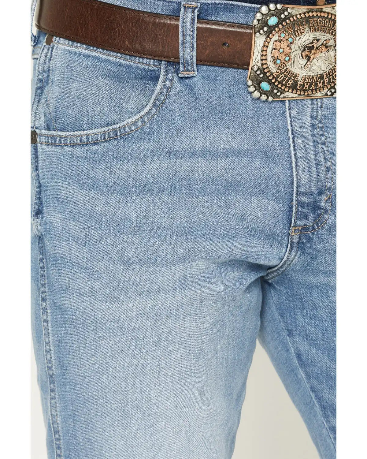 Wrangler Retro Men's Medium Wash Slim Bootcut Stretch Denim Jeans