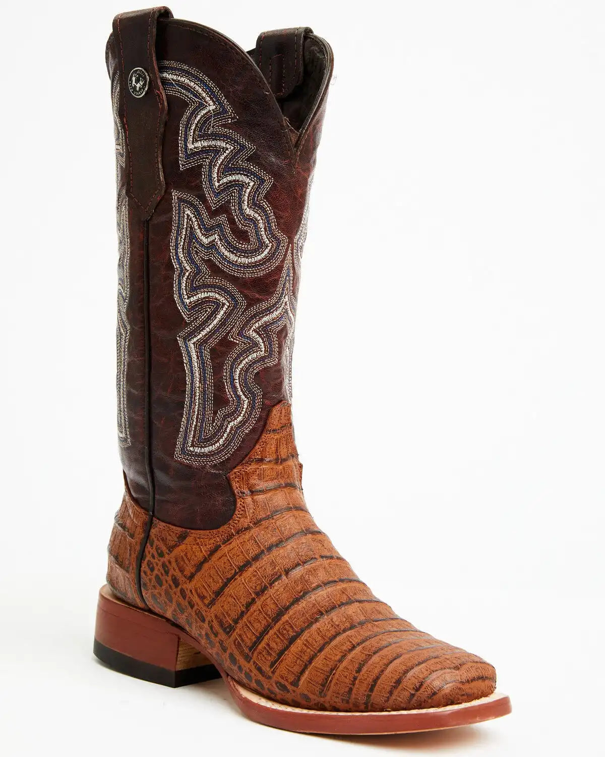 Tanner Mark Women's Caiman Print Western Boots - Broad Square Toe