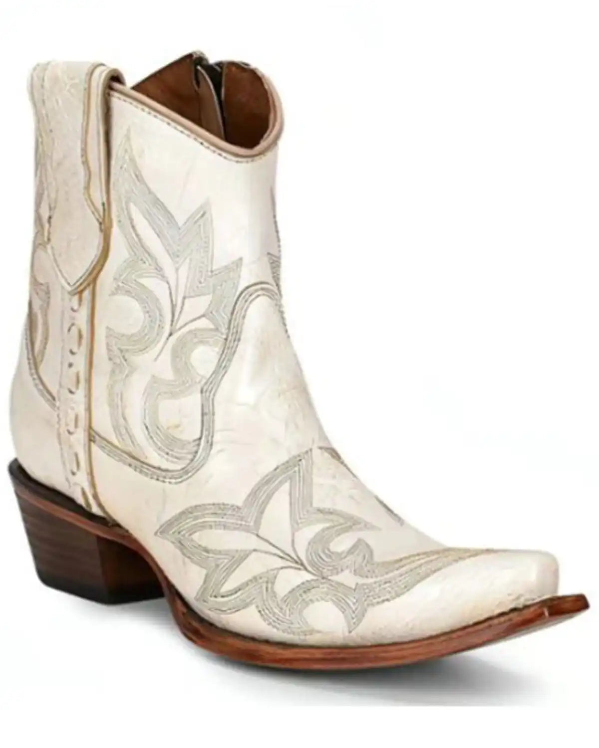Circle G Women's Pearl Embroidered Western Booties - Snip Toe
