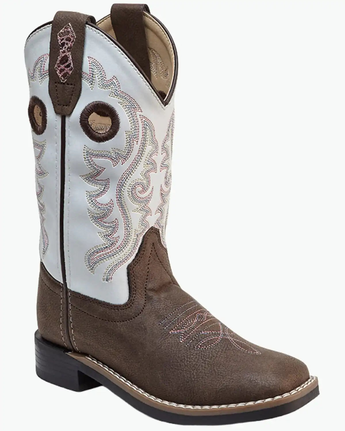 Old West Little Girls' Western Boots - Broad Square Toe