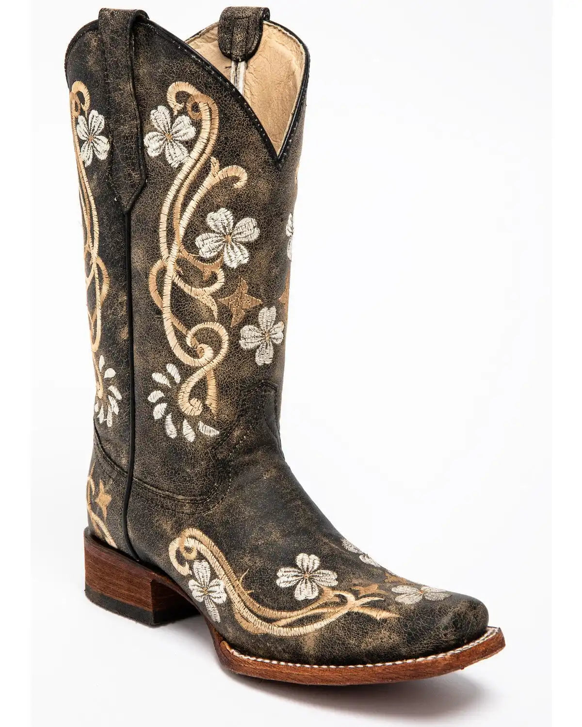 Circle G Women's Honey Cowhide Western Boots - Square Toe