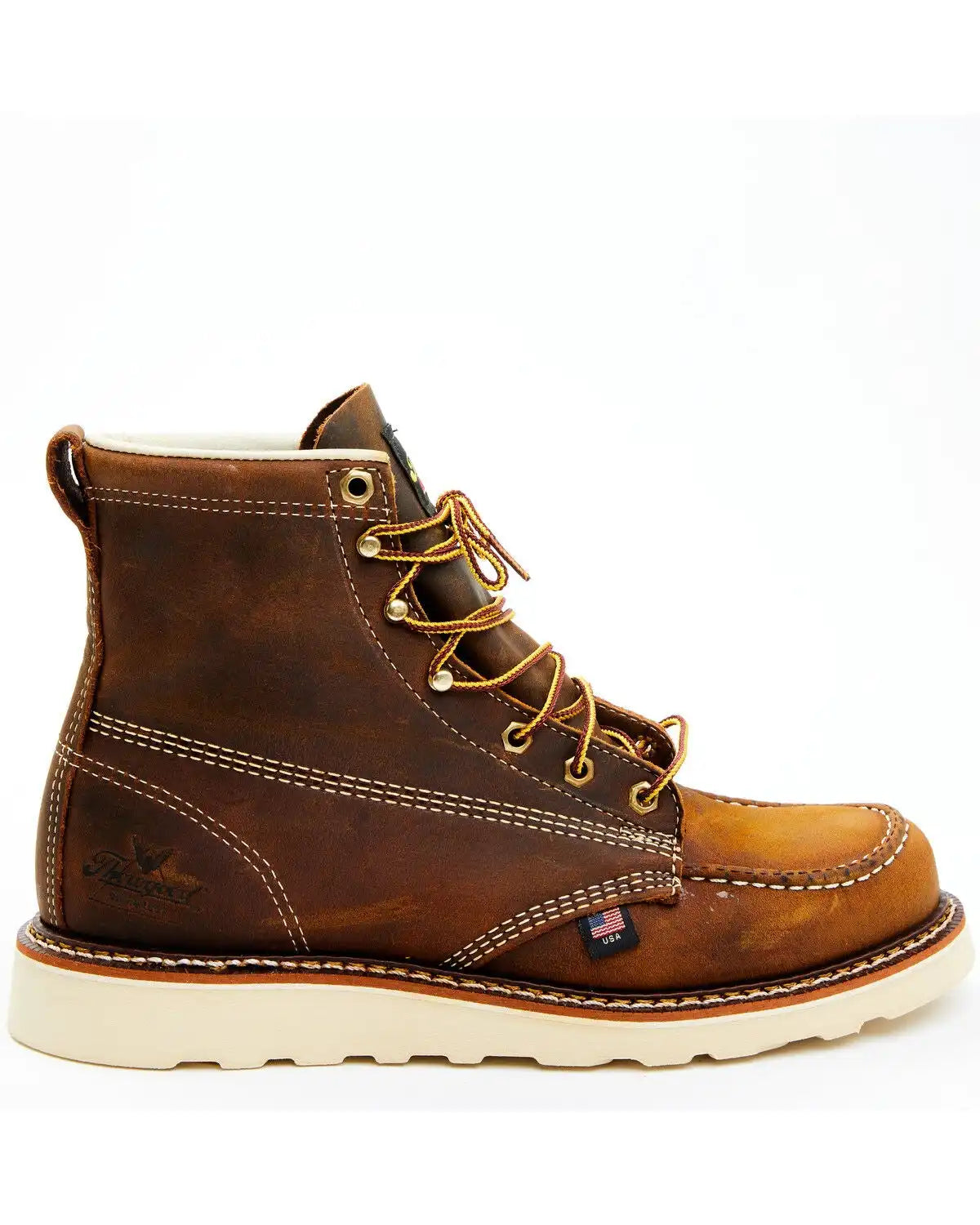 Thorogood Men's 6" American Heritage MAXWear USA Wedge Sole Work Boots - Soft Toe