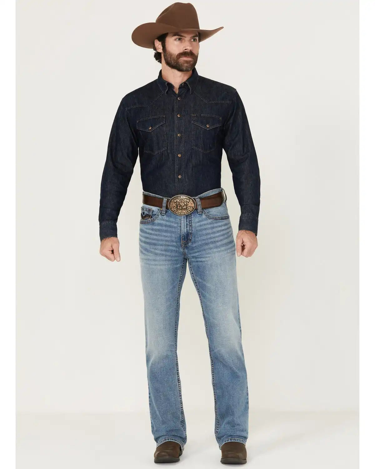 Cody James Men's Highland Wash Wyatt Slim Bootcut Stretch Denim Jeans