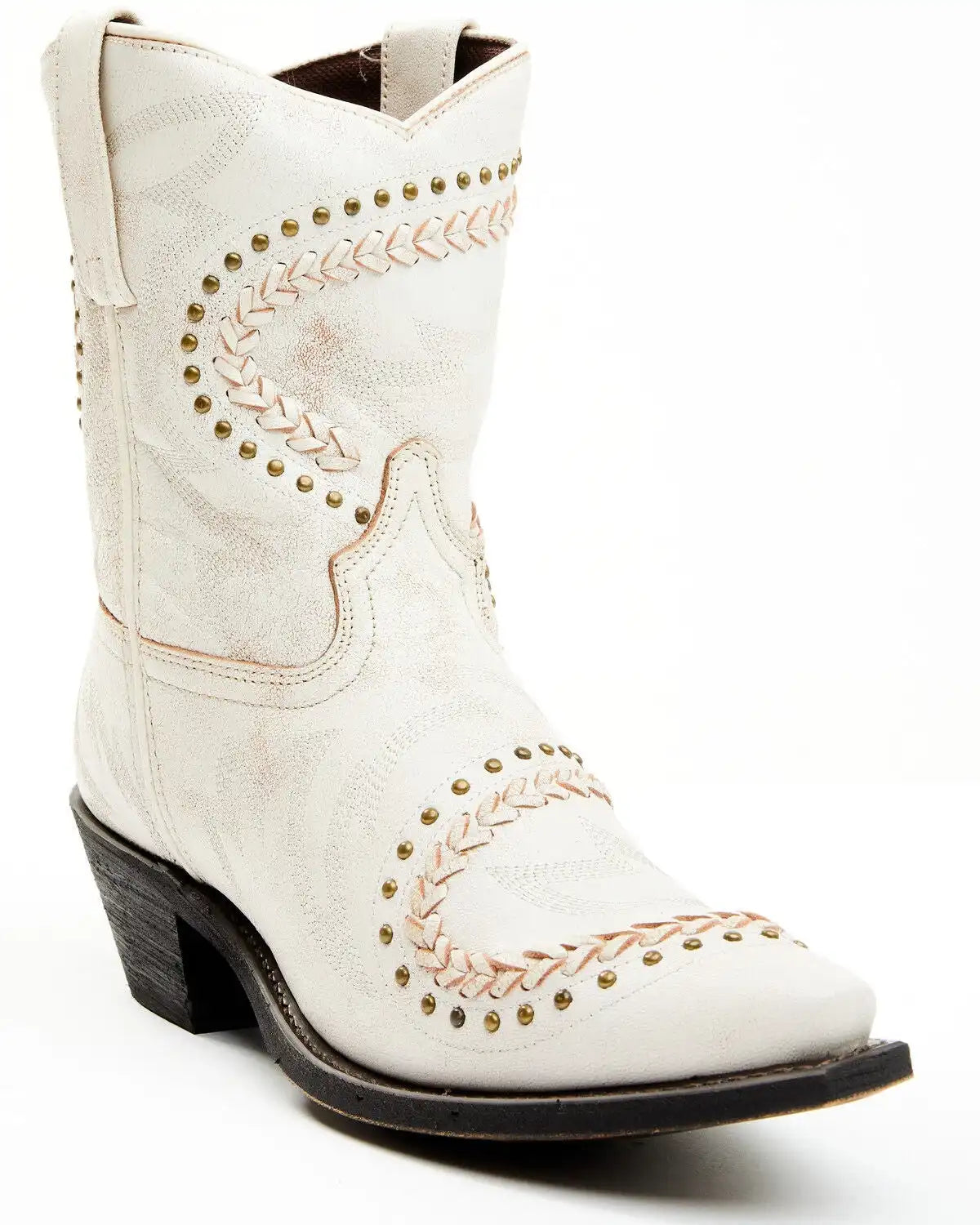 Laredo Women's Bone Embellished Booties - Snip Toe