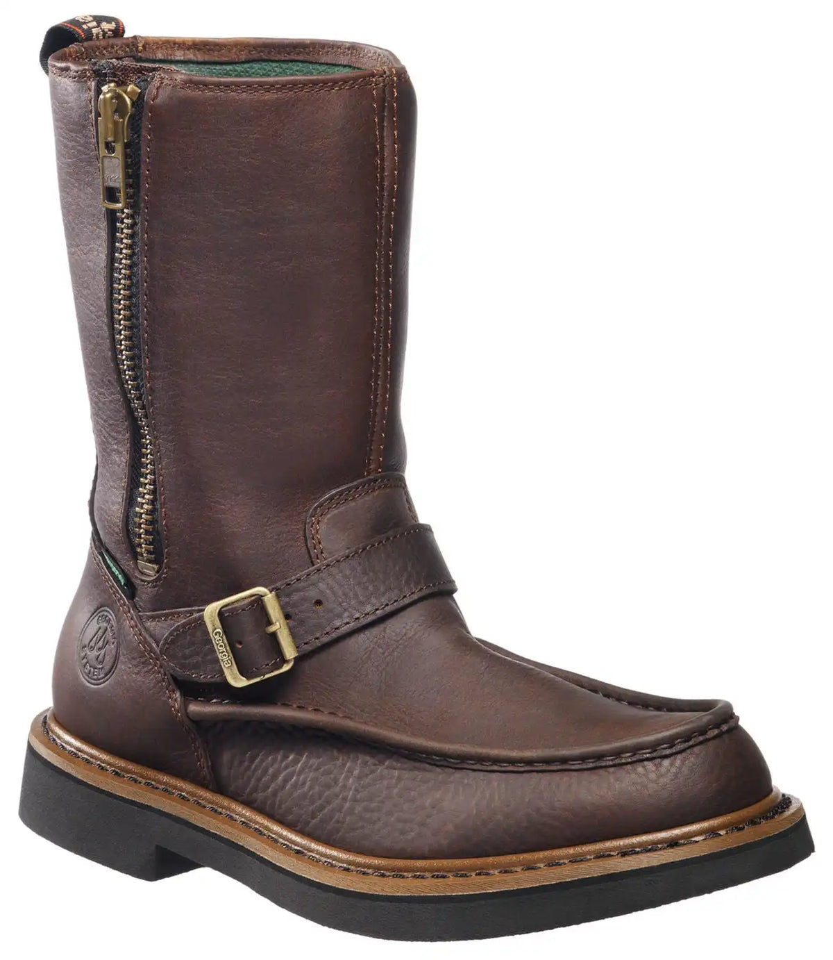 Georgia Boot Men's Side-Zip Waterproof Wellington Work Boots - Round Toe