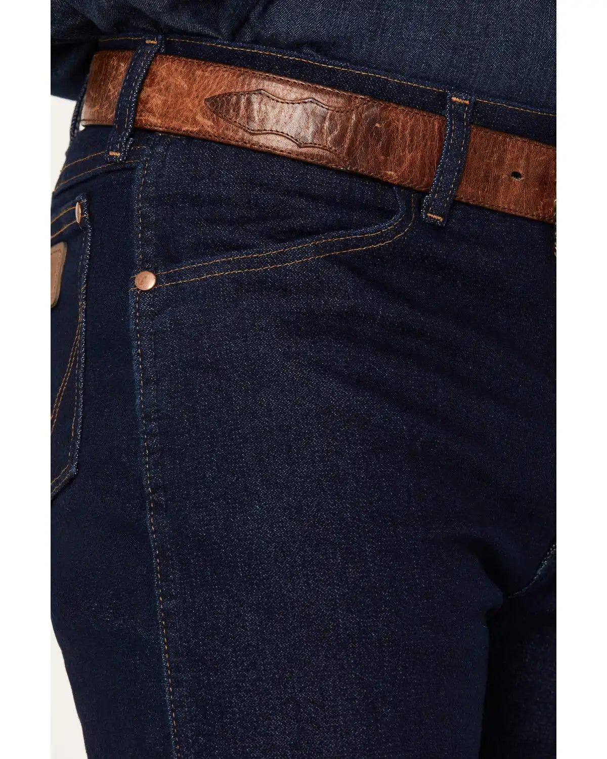 Wrangler Men's Cowboy Cut Active Flex Indigo Dark Bootcut Jeans