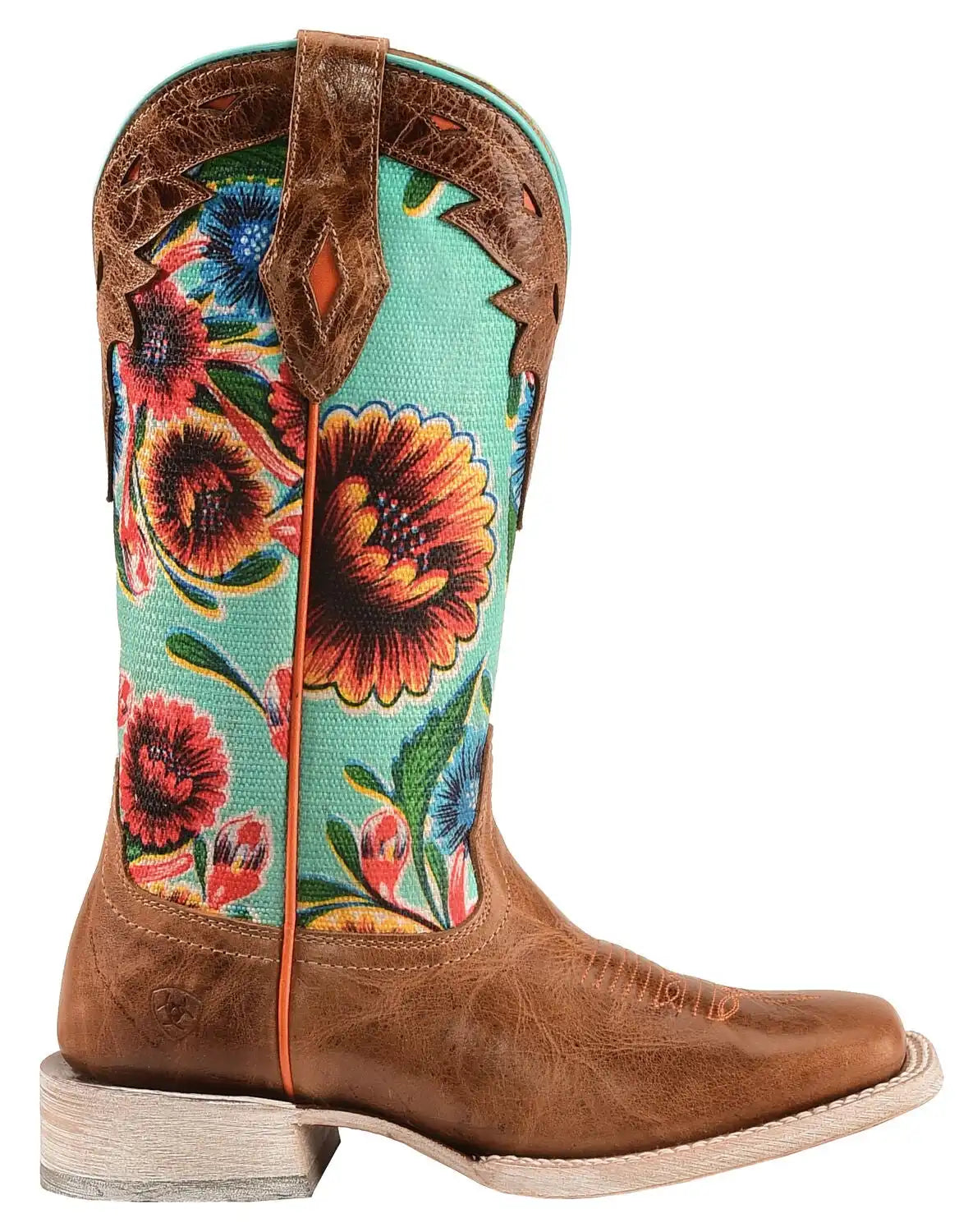 Ariat Women's Floral Textile Circuit Champion Western Boots - Broad Square Toe