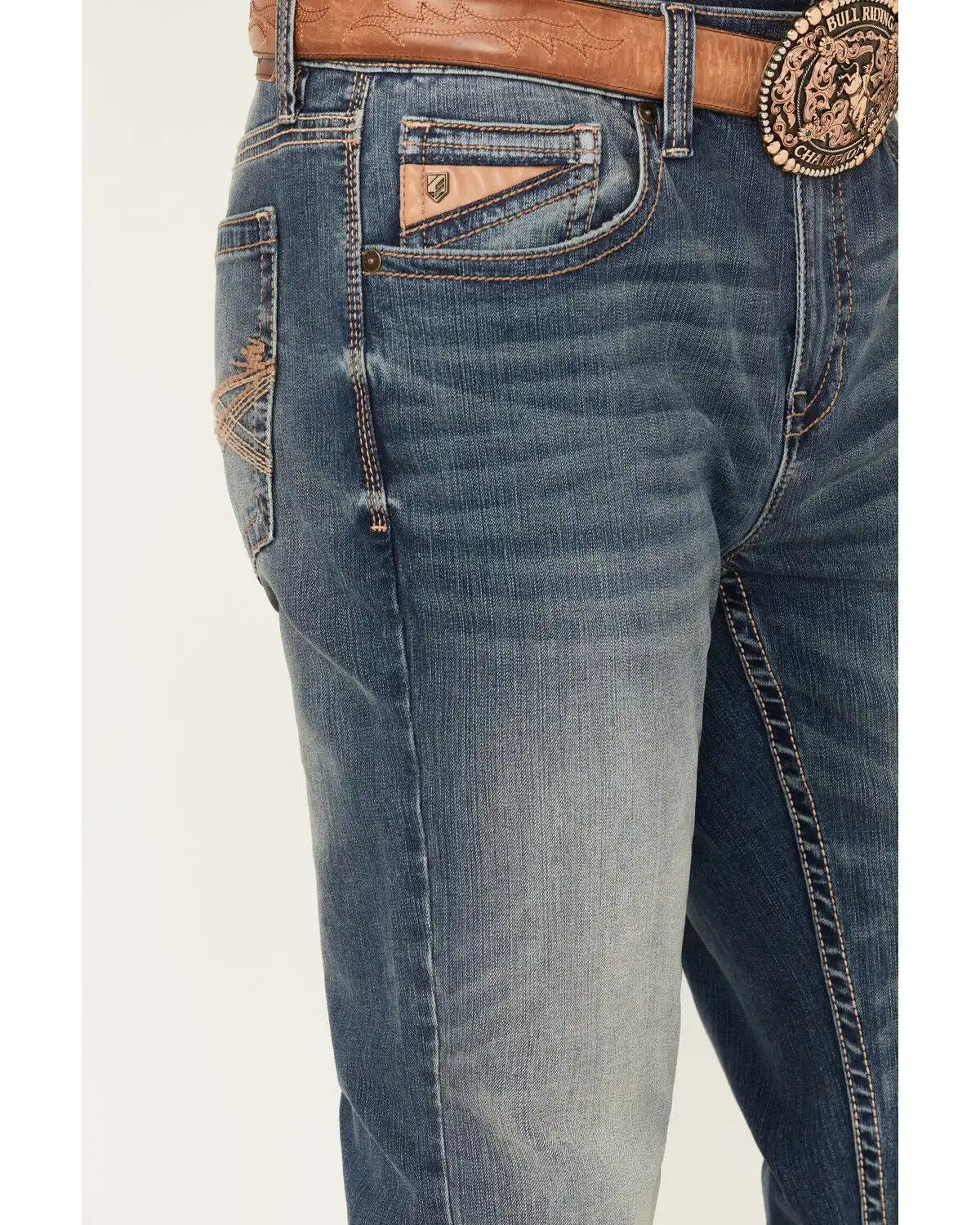 RANK 45® Men's Sidewinder Wash Ambush Slim Straight Performance 4-Way Stretch Denim Jeans