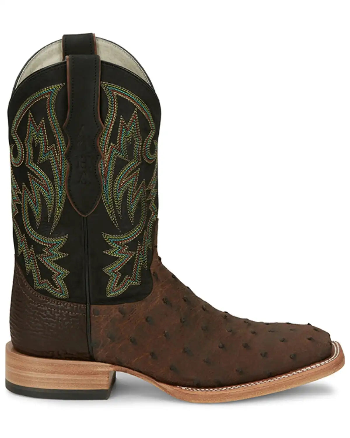 Justin Men's King Kango Exotic Full-Quill Ostrich Western Boots - Broad Square Toe