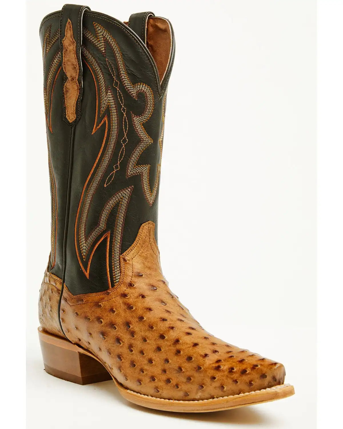 Dan Post Men's Grit Exotic Full Quill Ostrich Tall Western Boots - Snip Toe