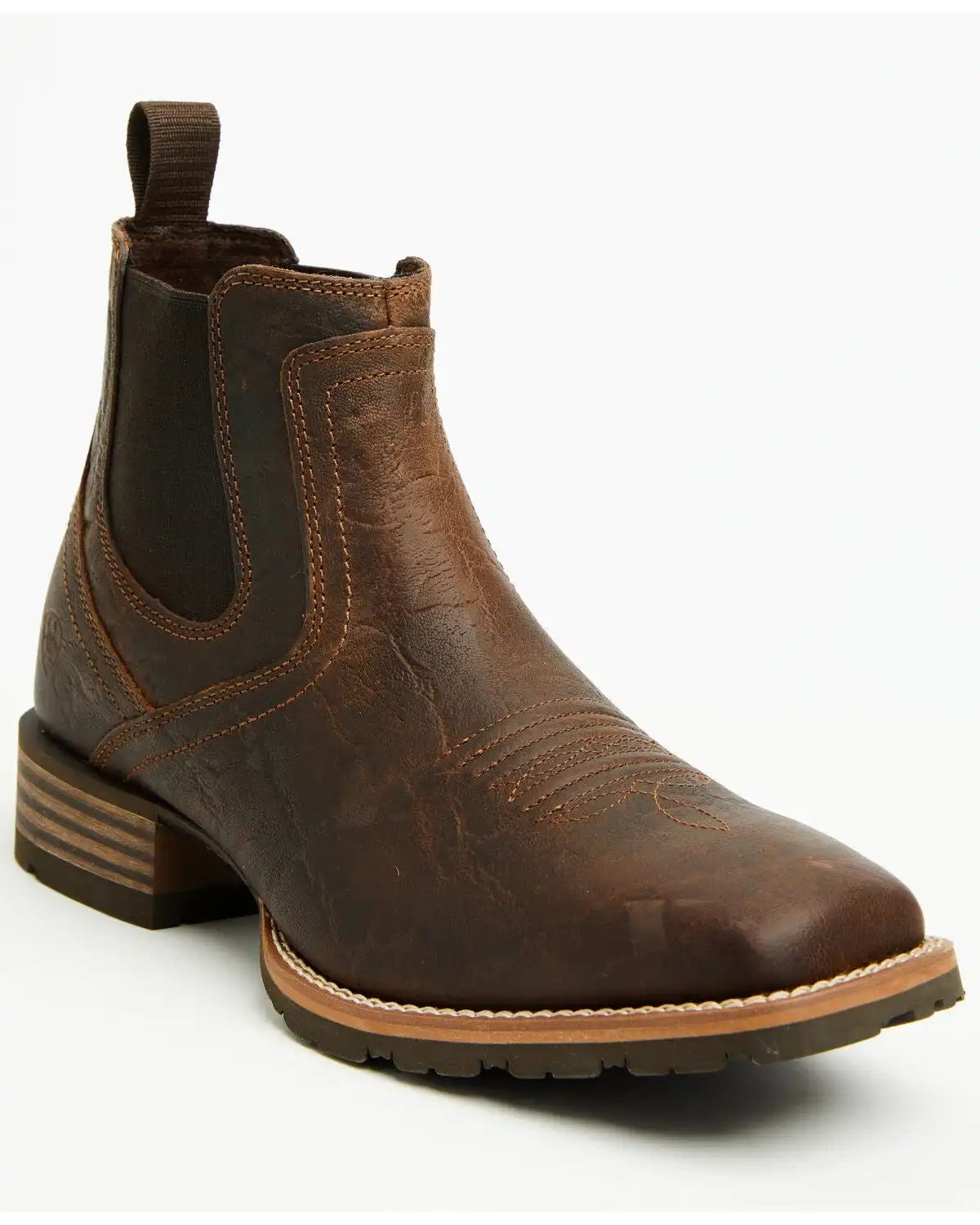 Ariat Men's Elephant Print Hybrid Low Boy Chelsea Boots - Broad Square Toe